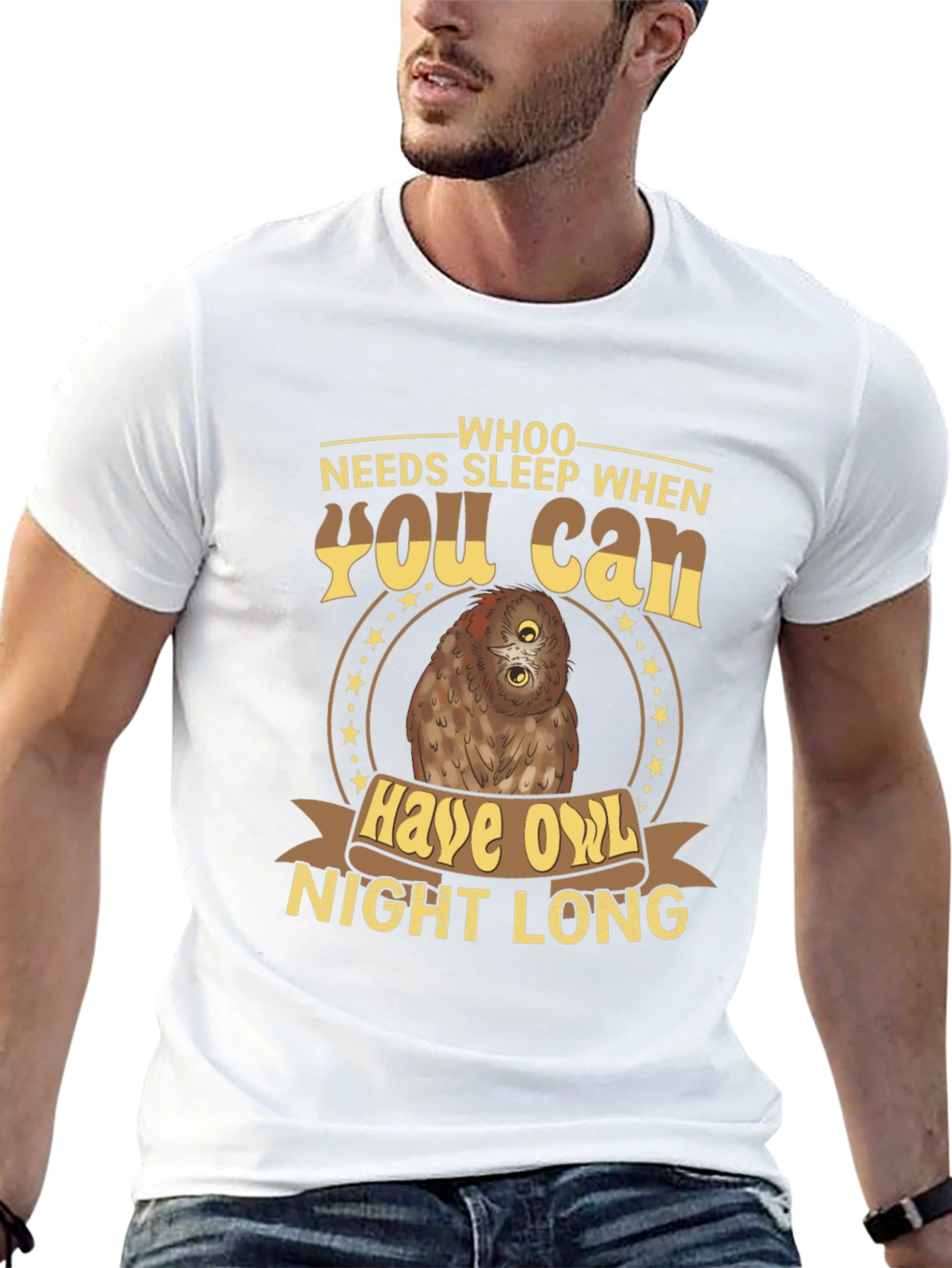 Whoo Needs Sleep Owl T-Shirt