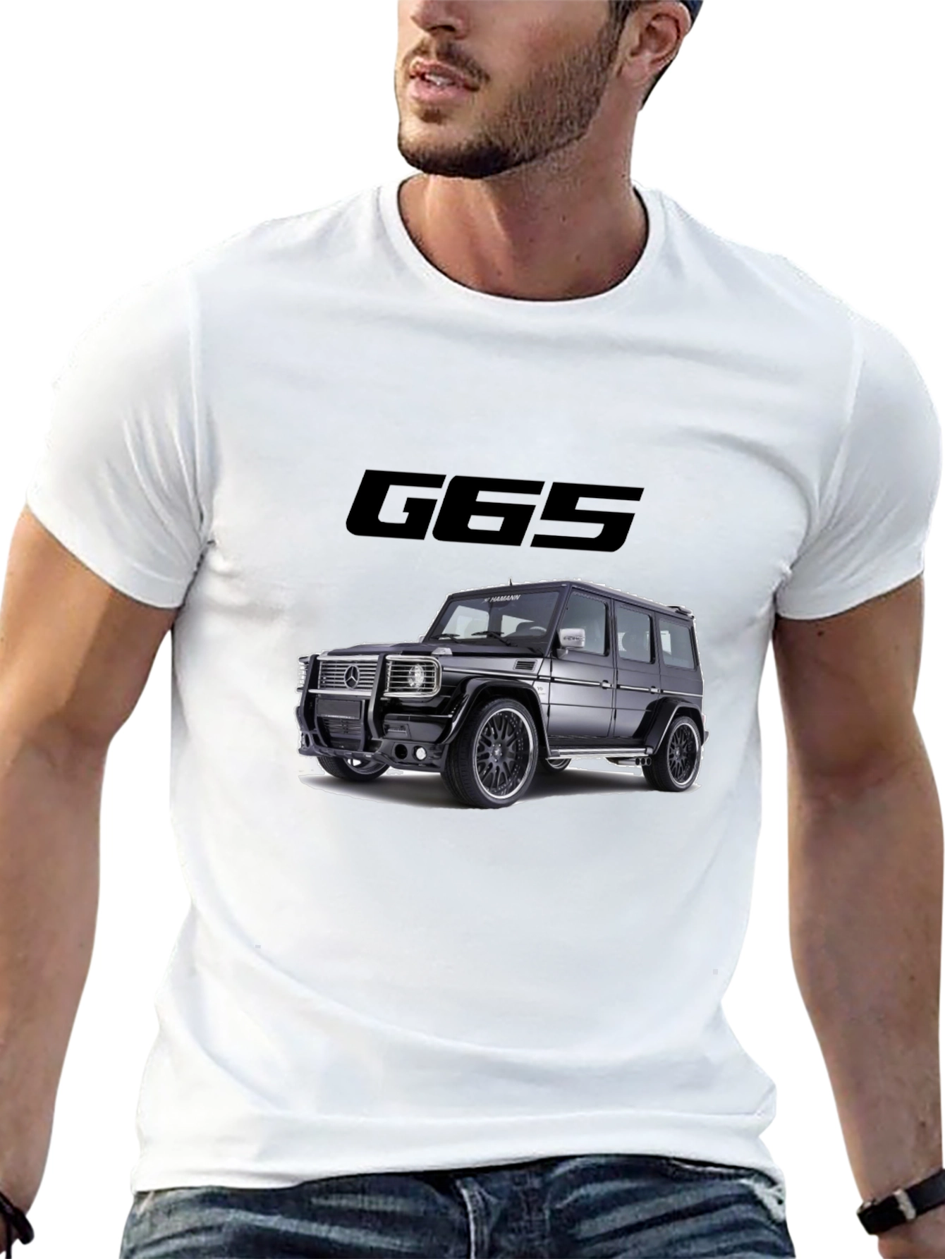 G65 Black Graphic Tee - Car Enthusiast Style