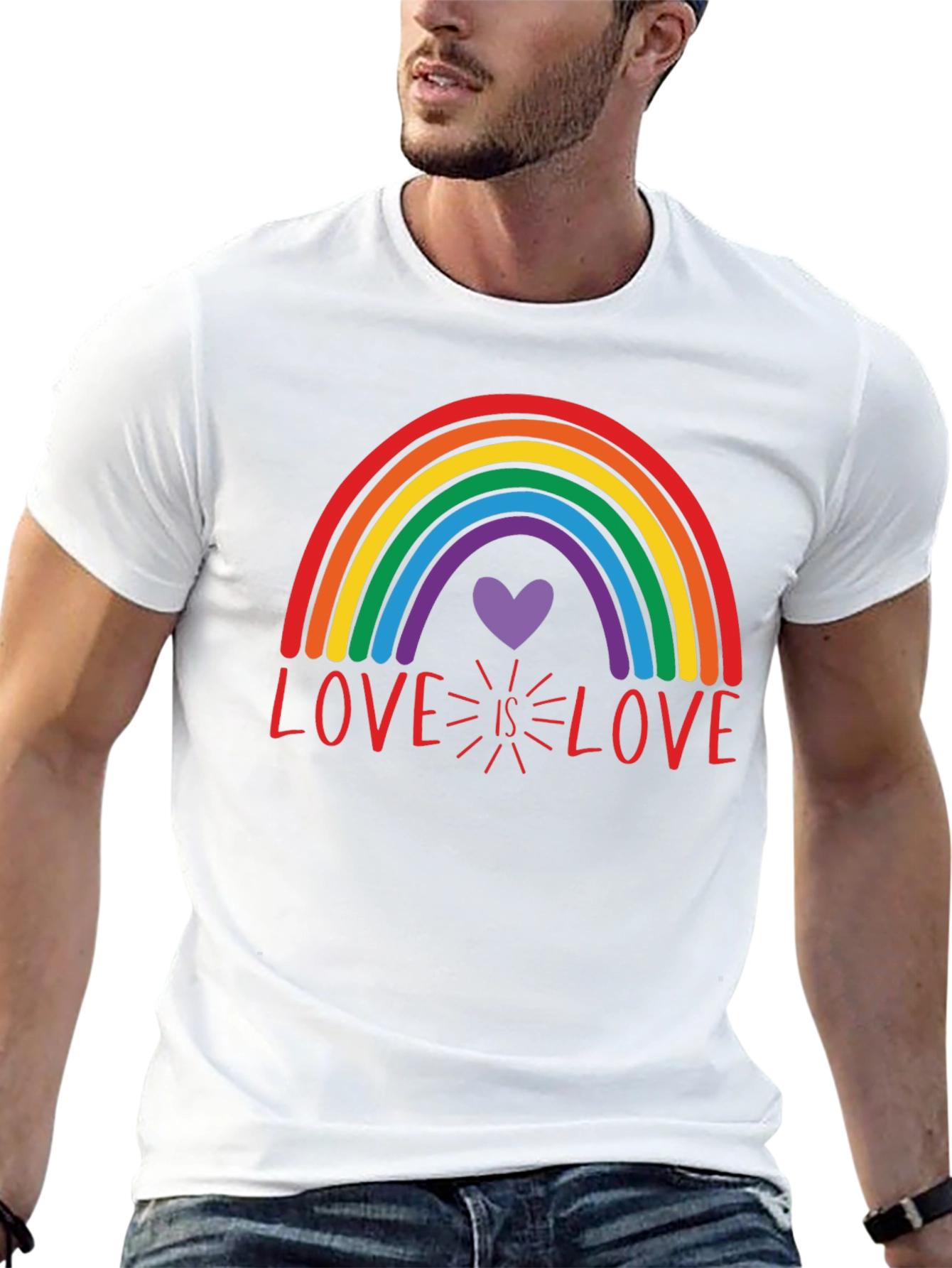 Love Is Love Rainbow Graphic Tee - Pride Shirt