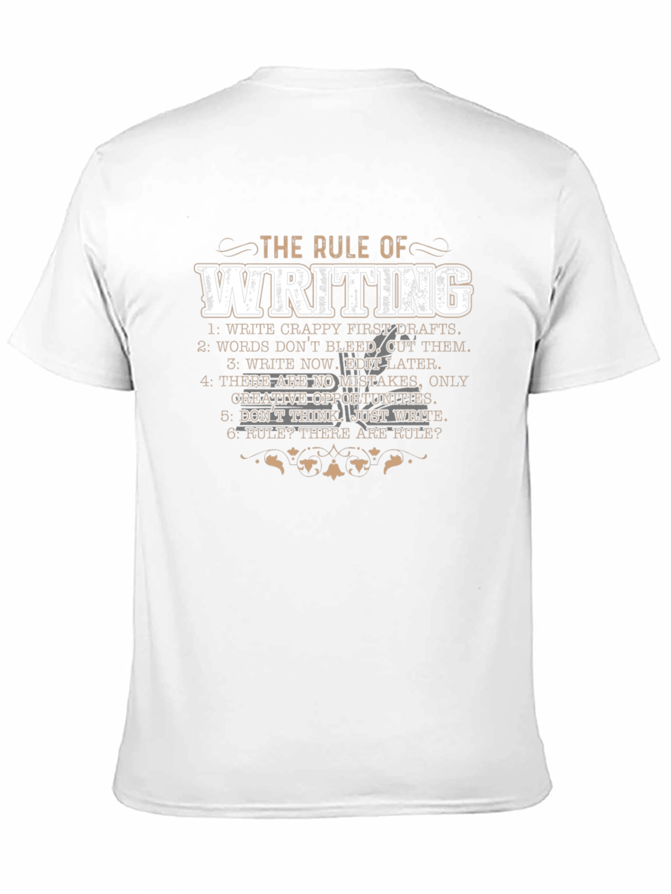 The Rule Of Writing Black Graphic Tee