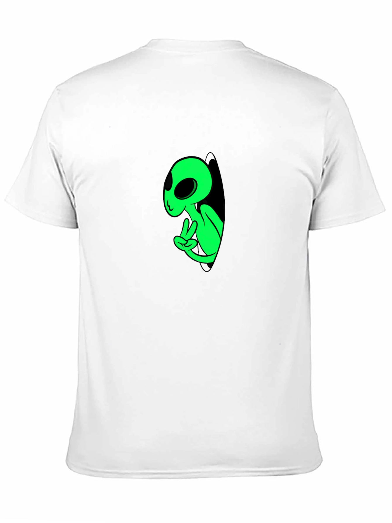 Cool Alien Peeking Black T-Shirt
