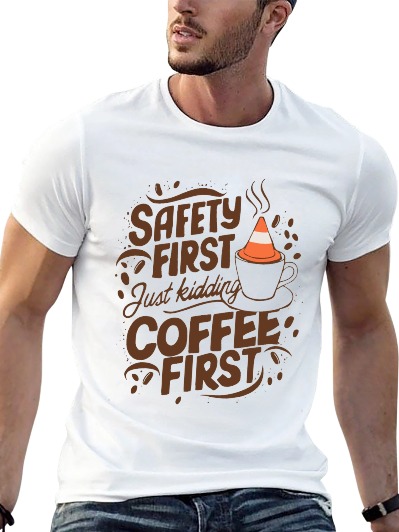 Safety First Coffee First Graphic Tee