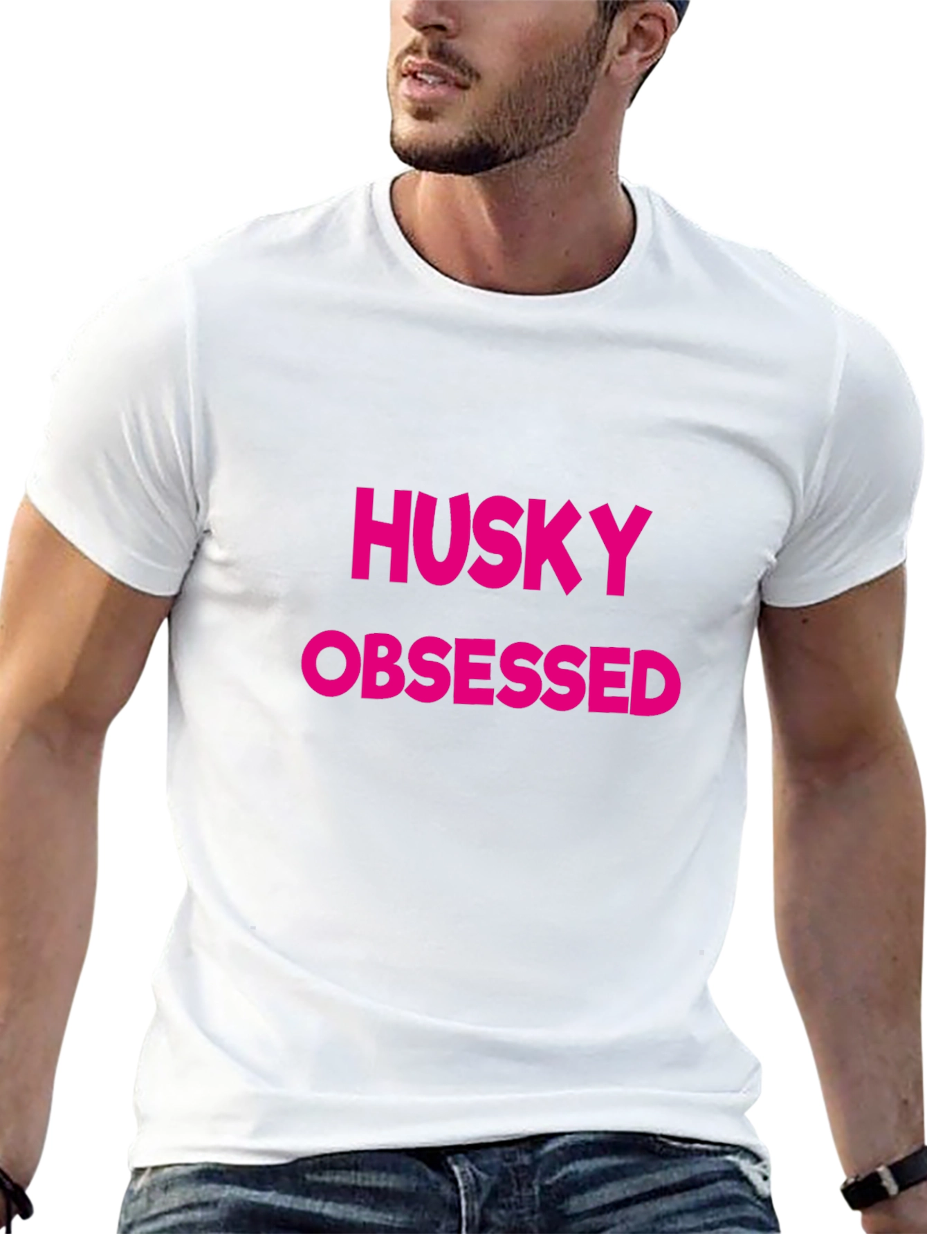Husky Obsessed Black T-Shirt