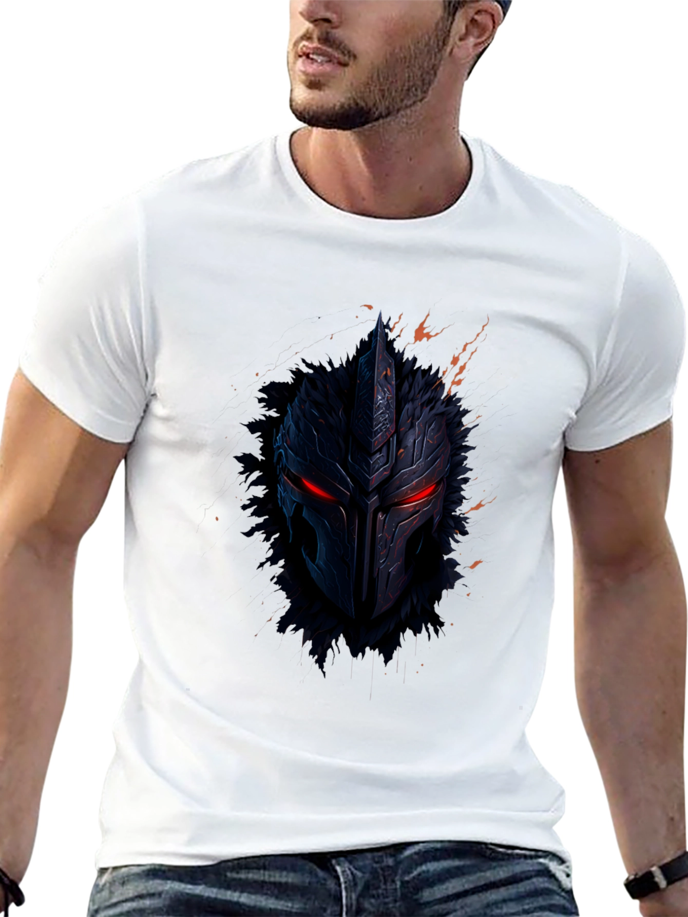 Warrior Helmet Graphic Tee - Black