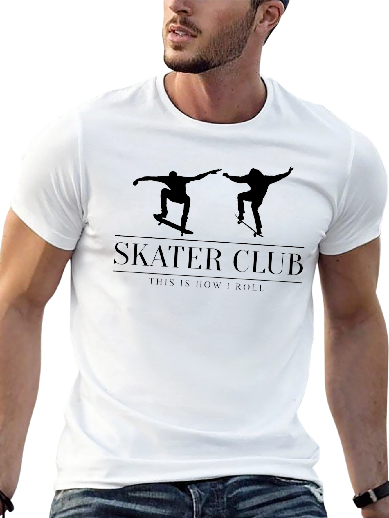 Skater Club Black Graphic Tee
