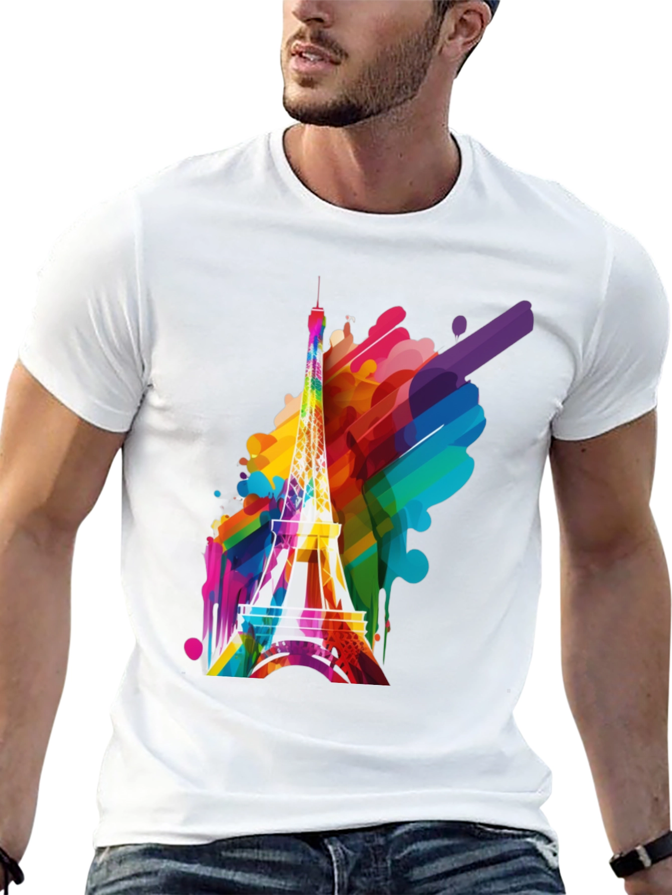Paris Rainbow Eiffel Tower T-Shirt