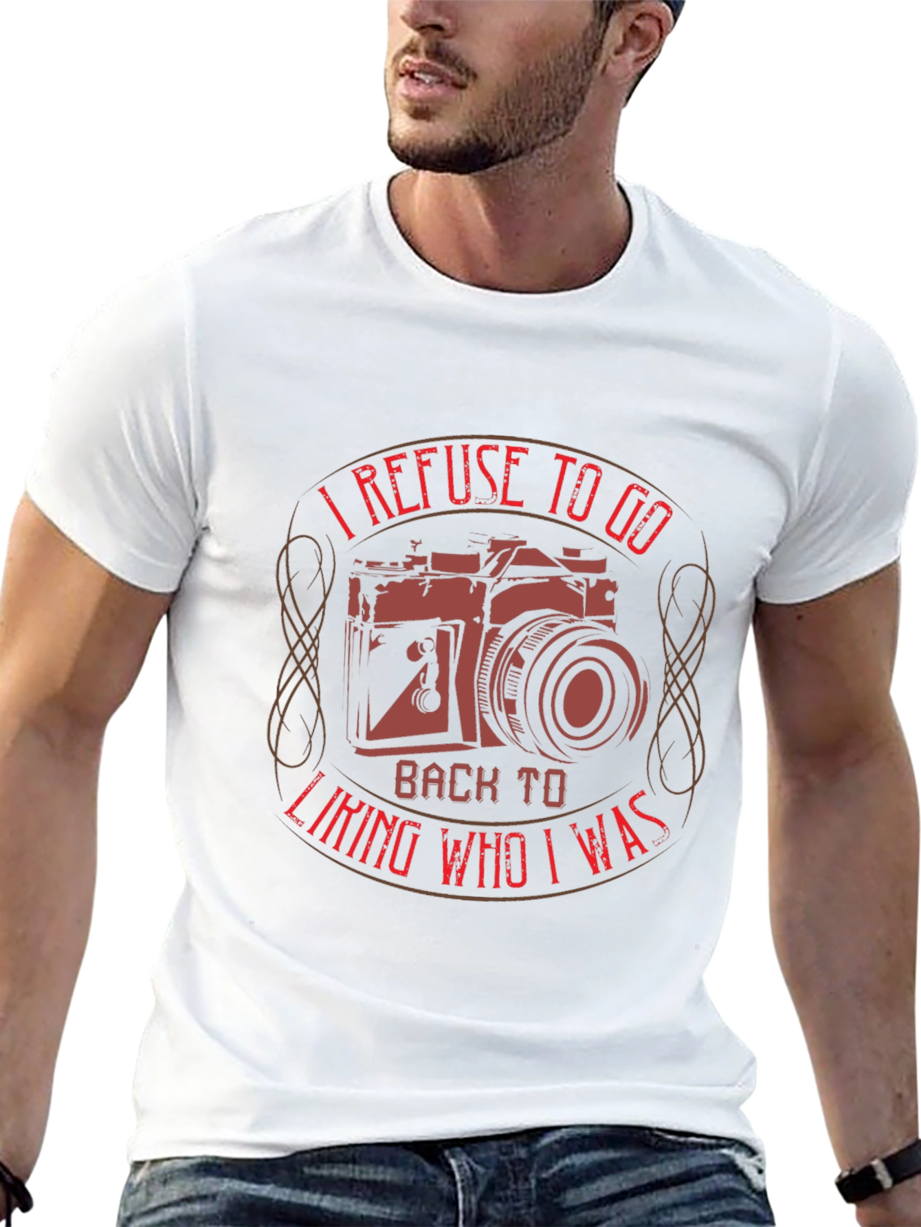 I Refuse To Go Back Camera Graphic Tee