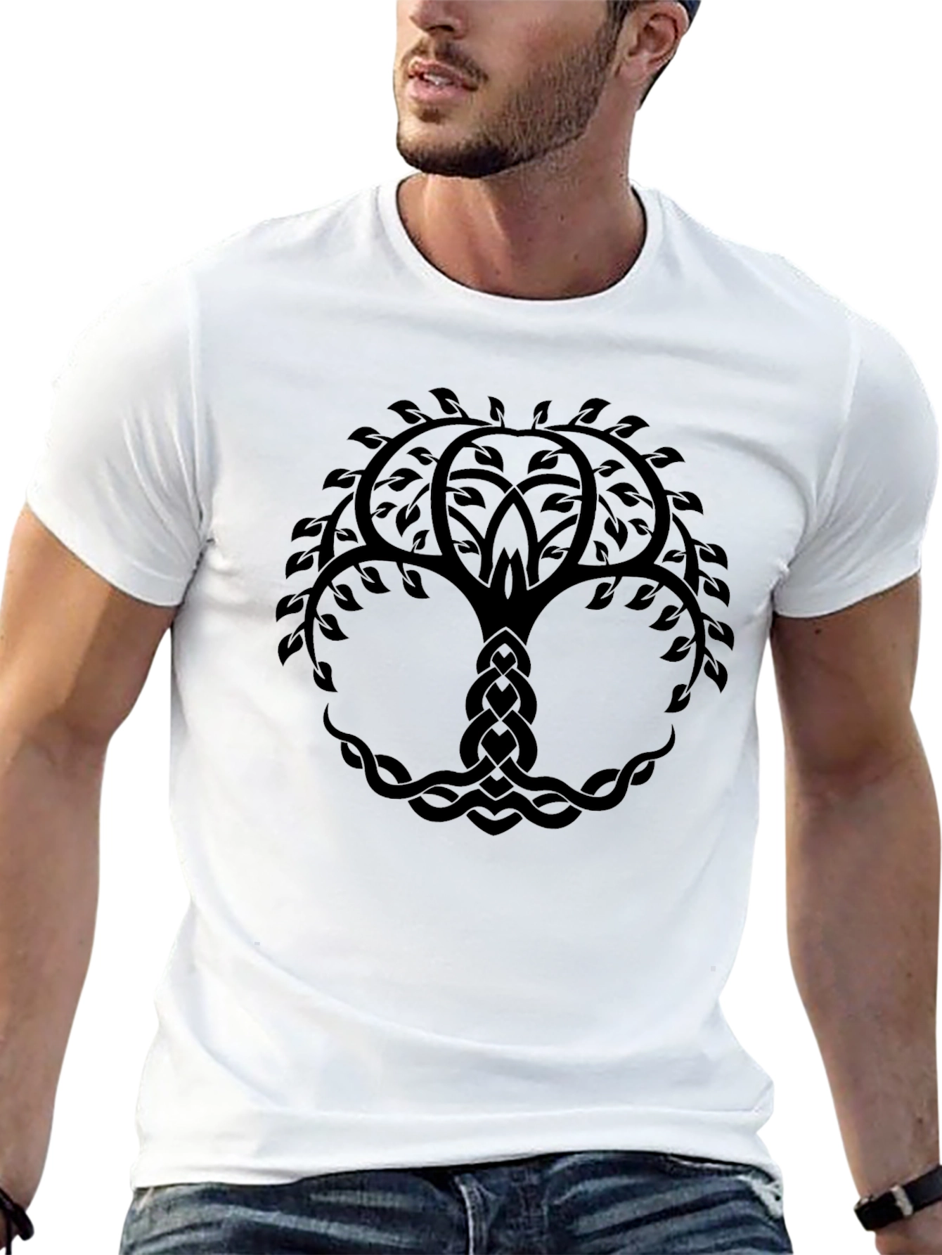 Celtic Tree of Life Black Graphic Tee