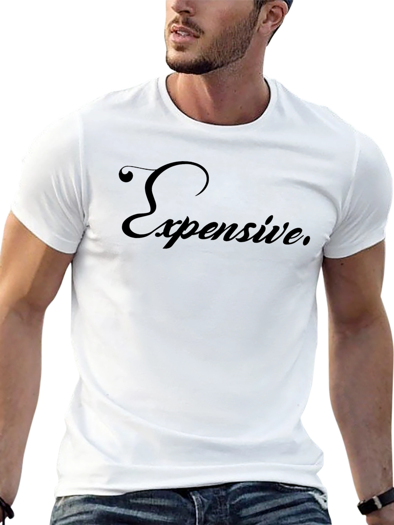 Expensive Script Black T-Shirt