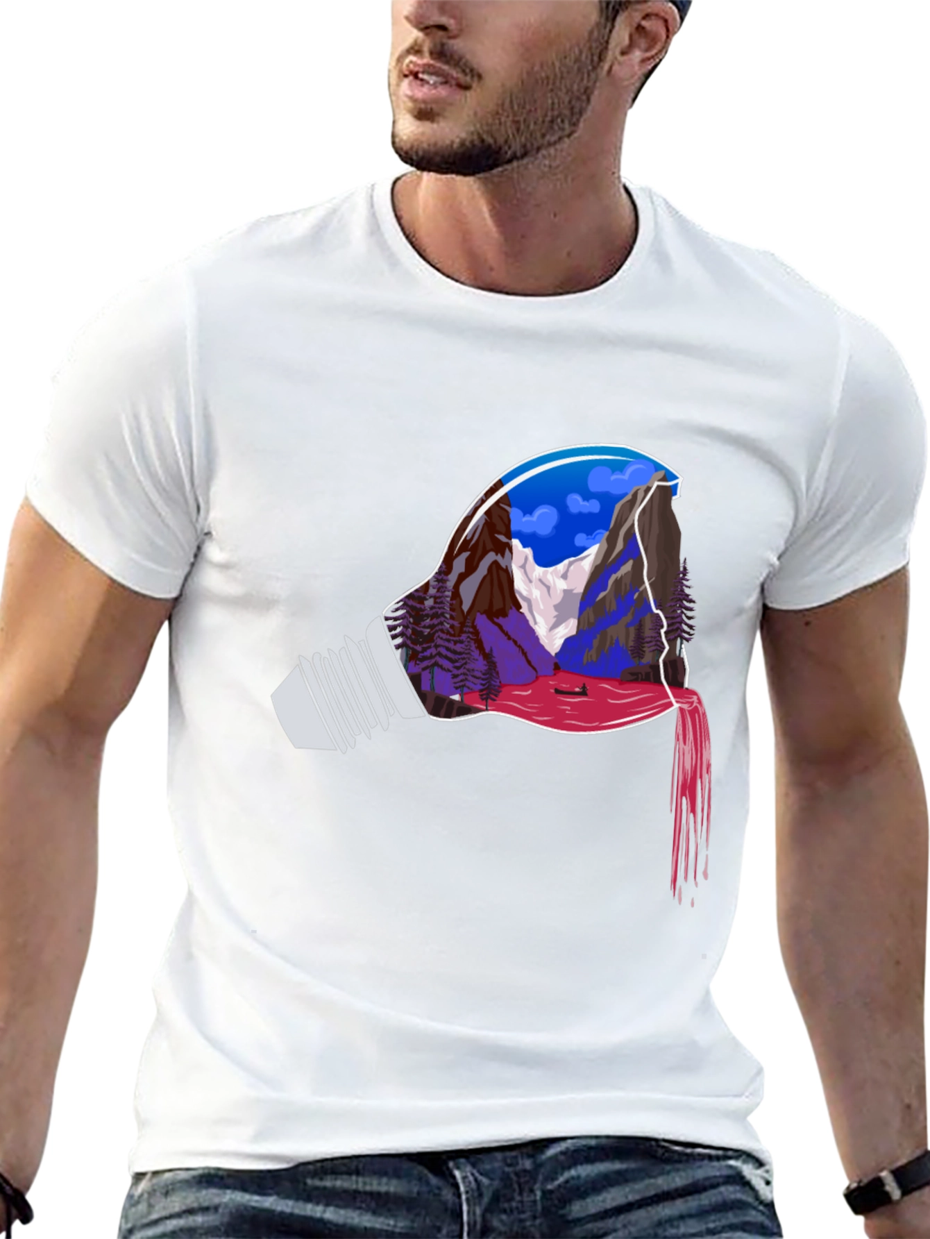 Mountainscape Lightbulb Graphic Tee