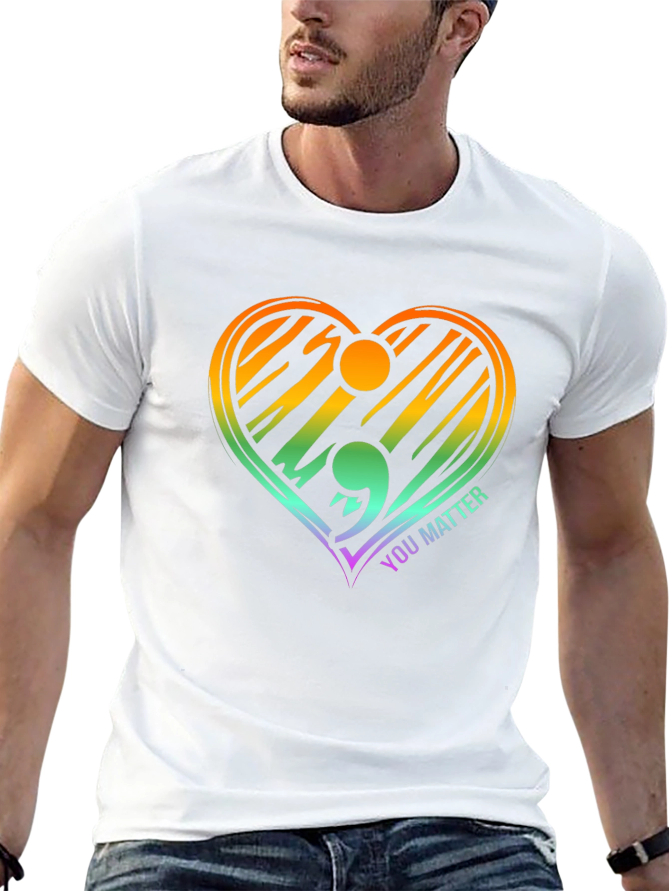 You Matter Semicolon Heart T-Shirt