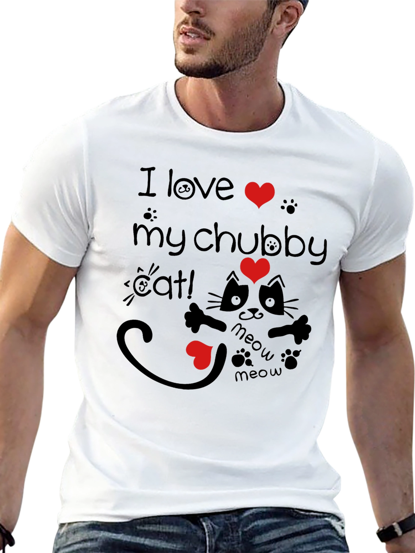 I Love My Chubby Cat Graphic Tee