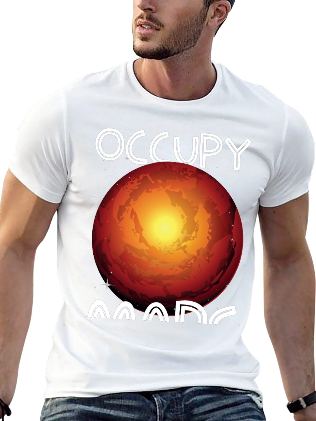 Occupy Mars Graphic T-Shirt - Space Exploration Tee