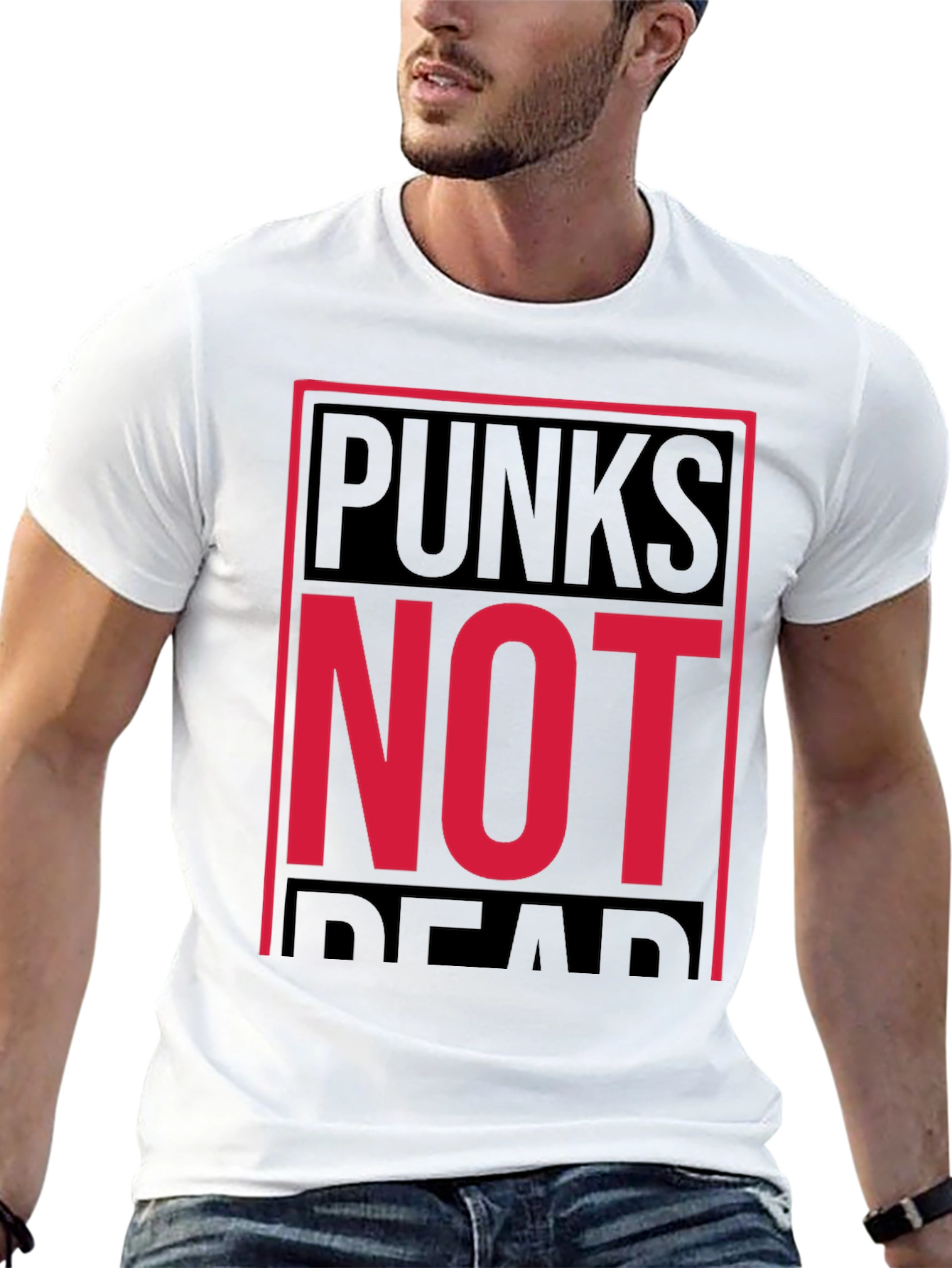 Punks Not Dead Graphic Tee - Black Cotton