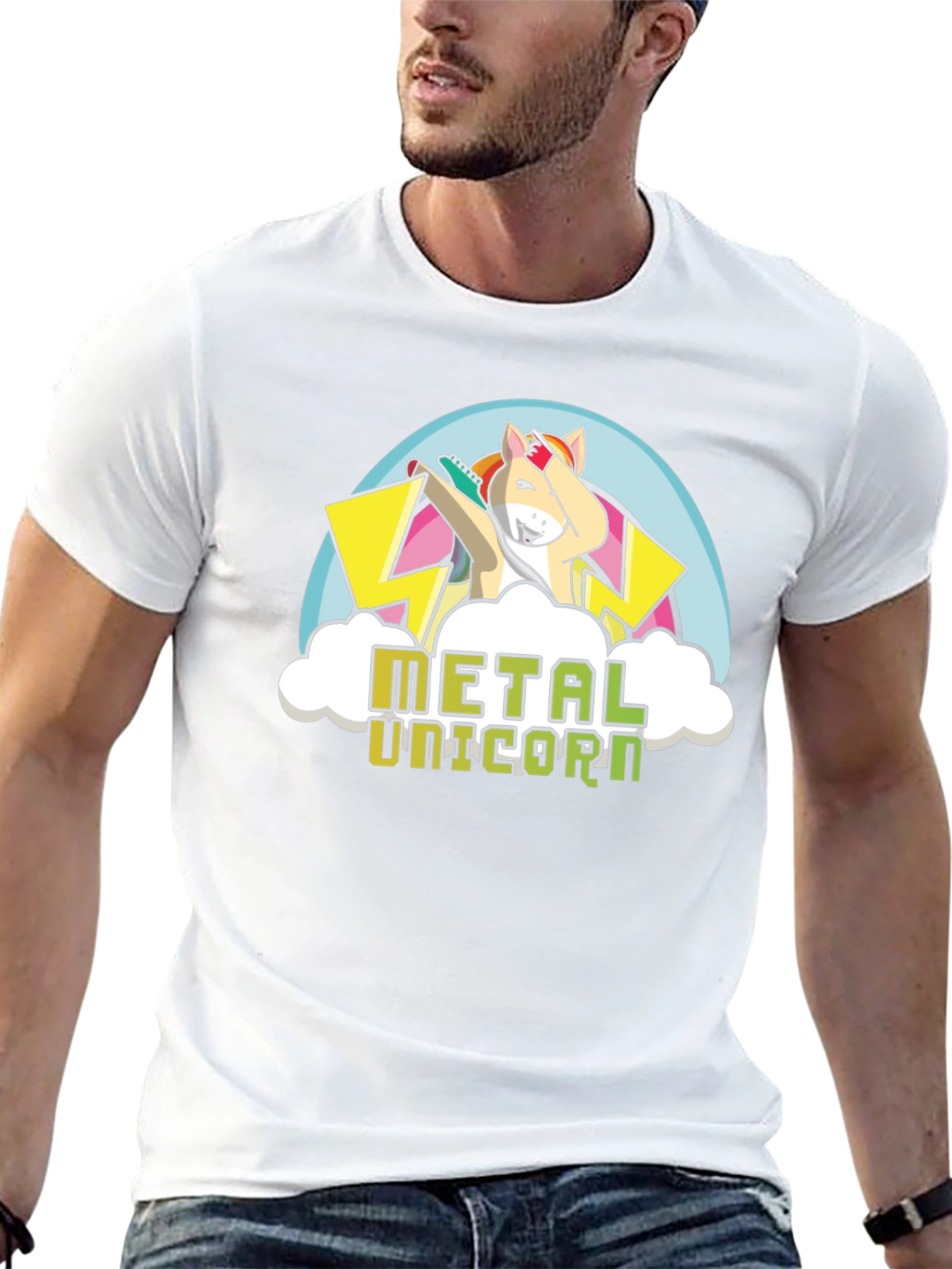 Metal Unicorn Black T-Shirt