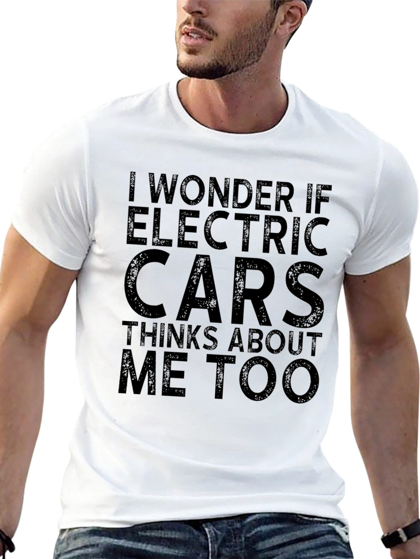 Electric Car Thinker T-Shirt - Funny Graphic Tee