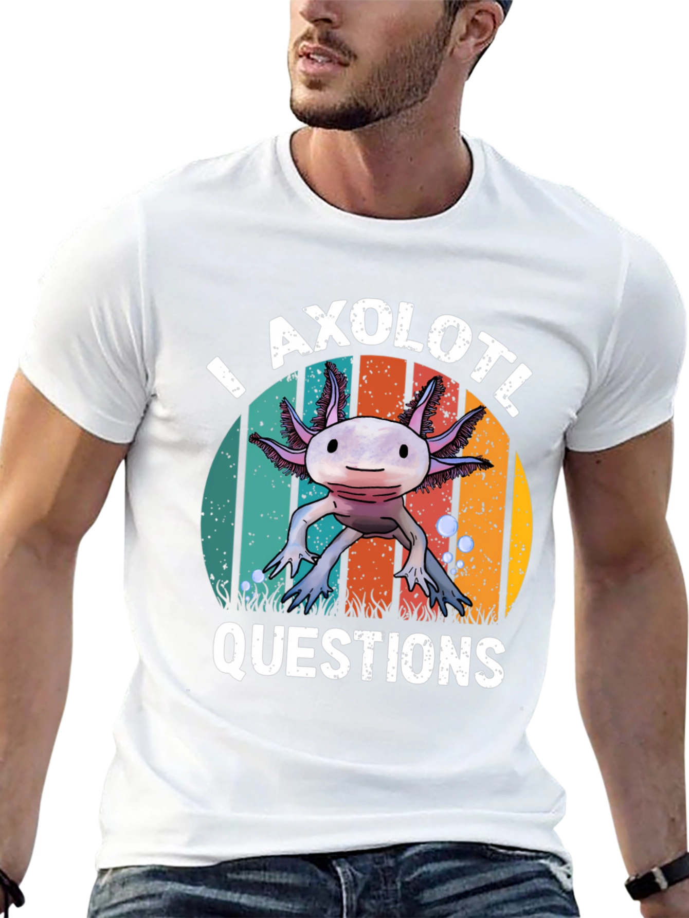 Axolotl Questions T-Shirt - Funny Graphic Tee