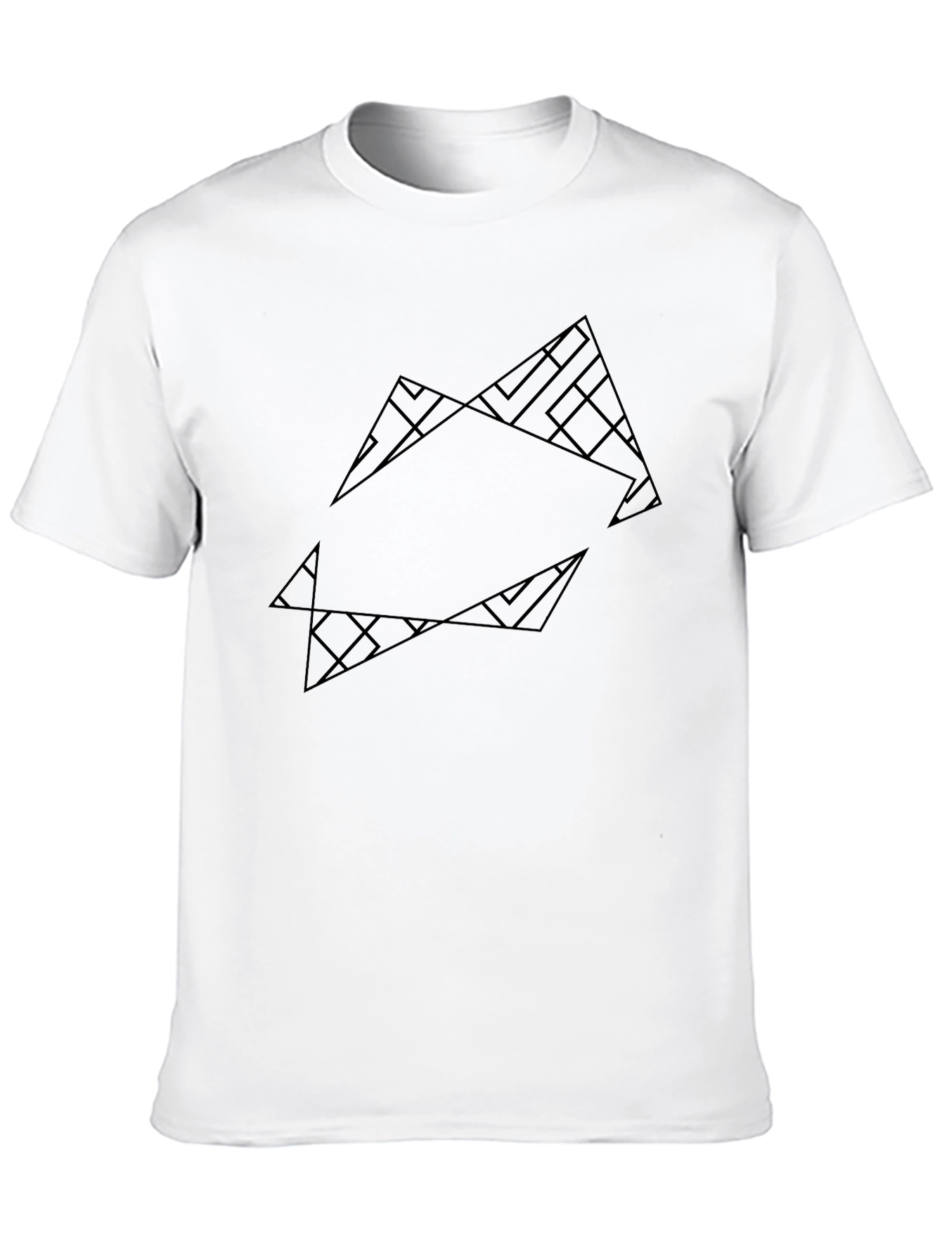 Geometric Abstract Black T-Shirt