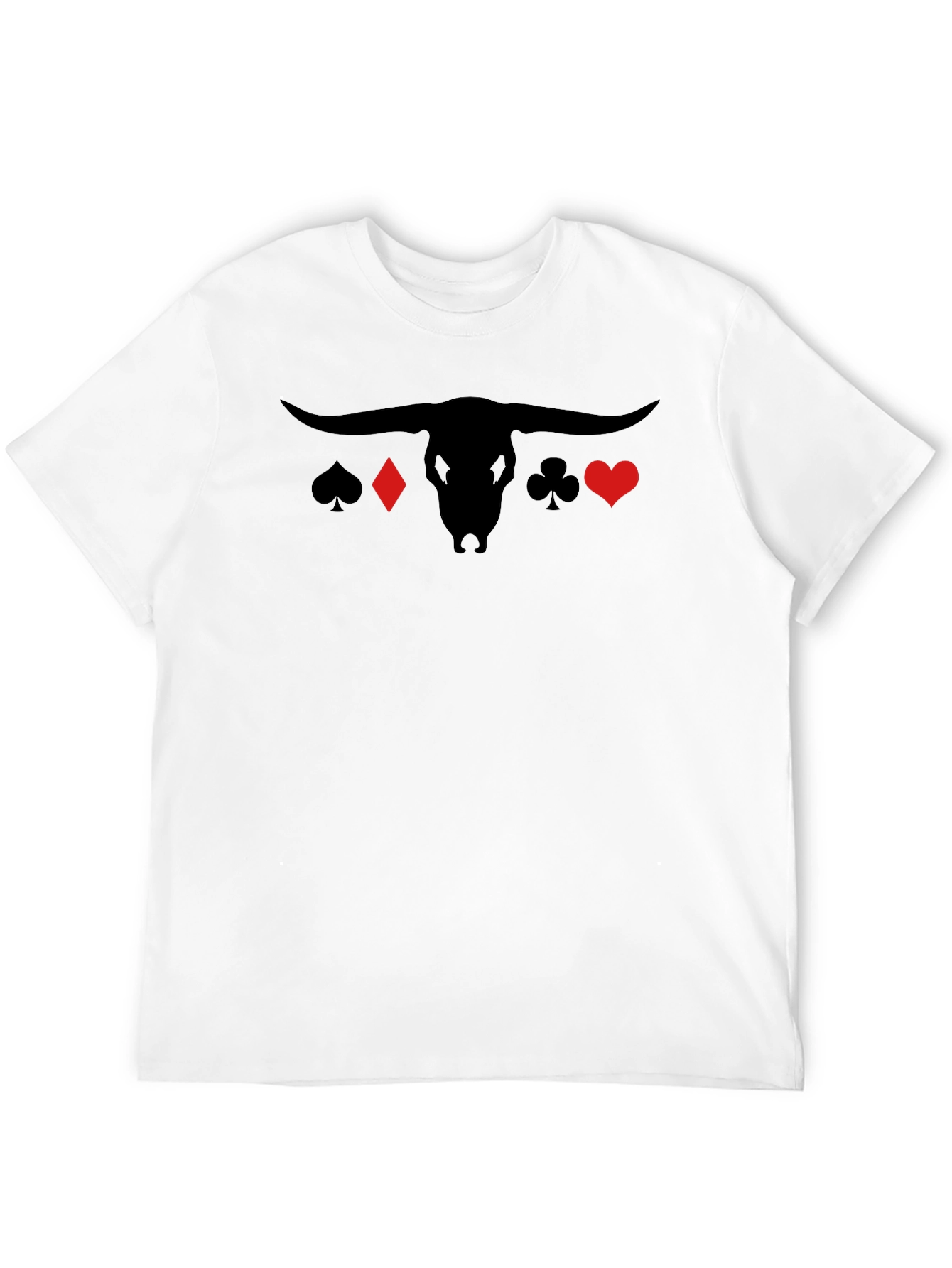 Bull & Cards Graphic Black T-Shirt
