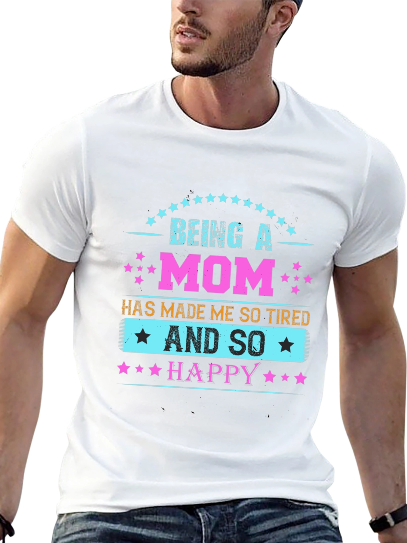 Tired & Happy Mom Graphic Tee