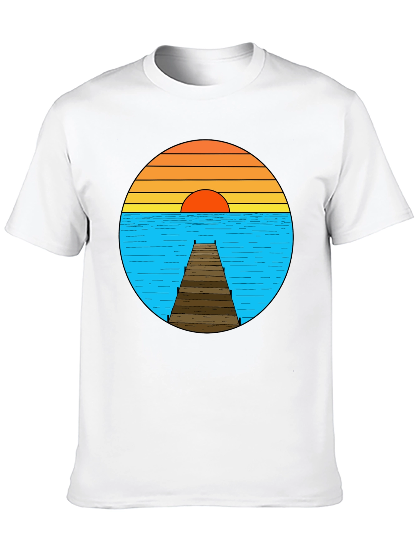 Sunset Pier Graphic Tee - Stylish Comfort