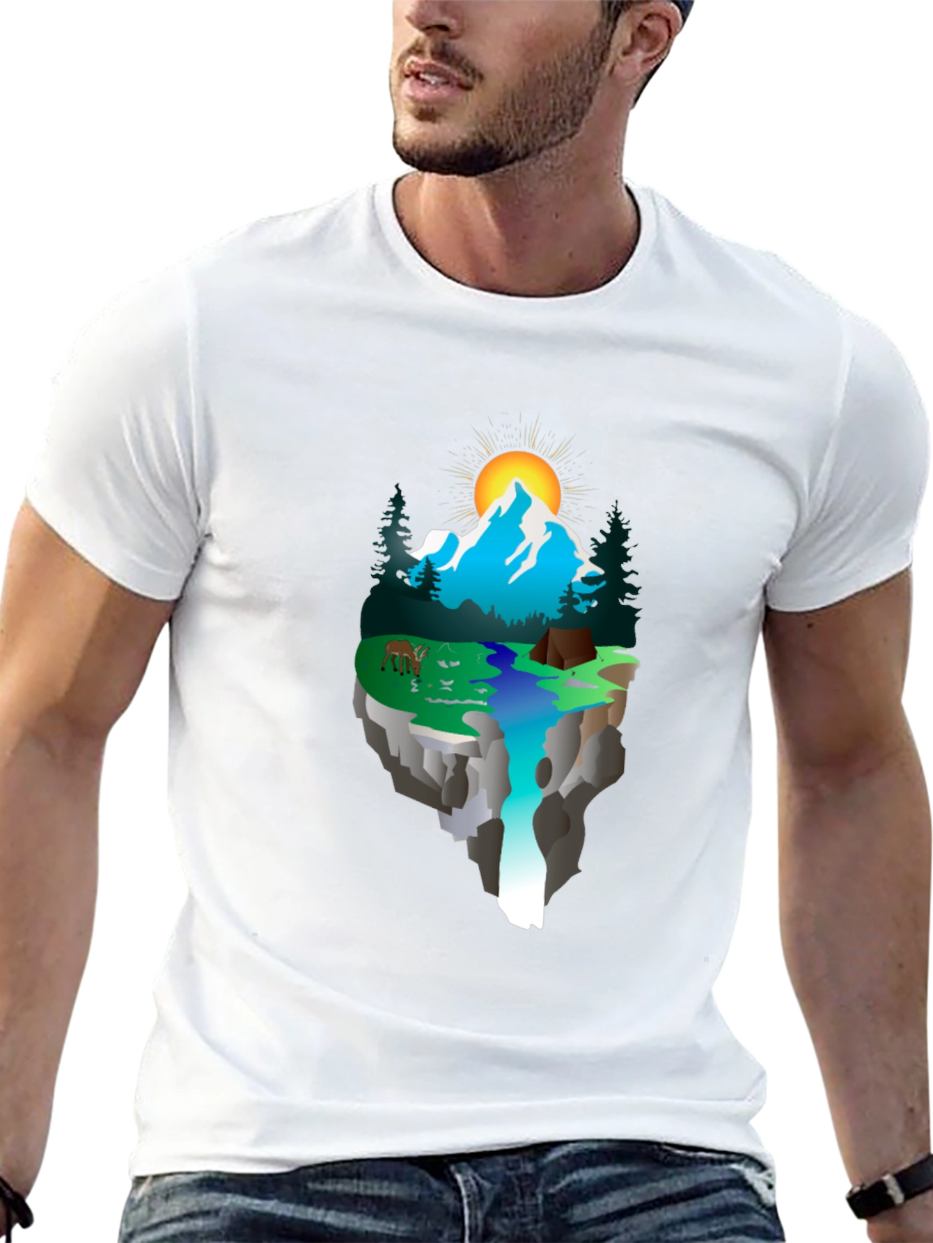 Nature Scene Graphic T-Shirt - Adventure Awaits!