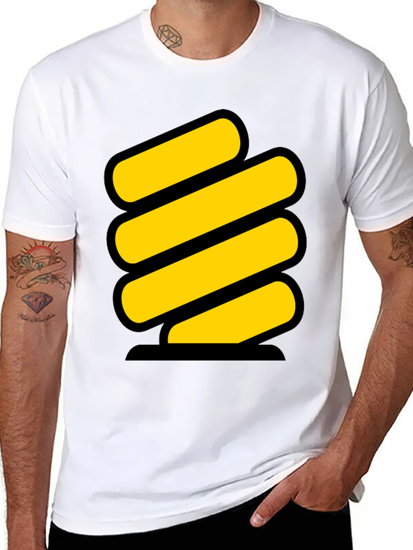 Funky Yellow Spring Graphic Tee