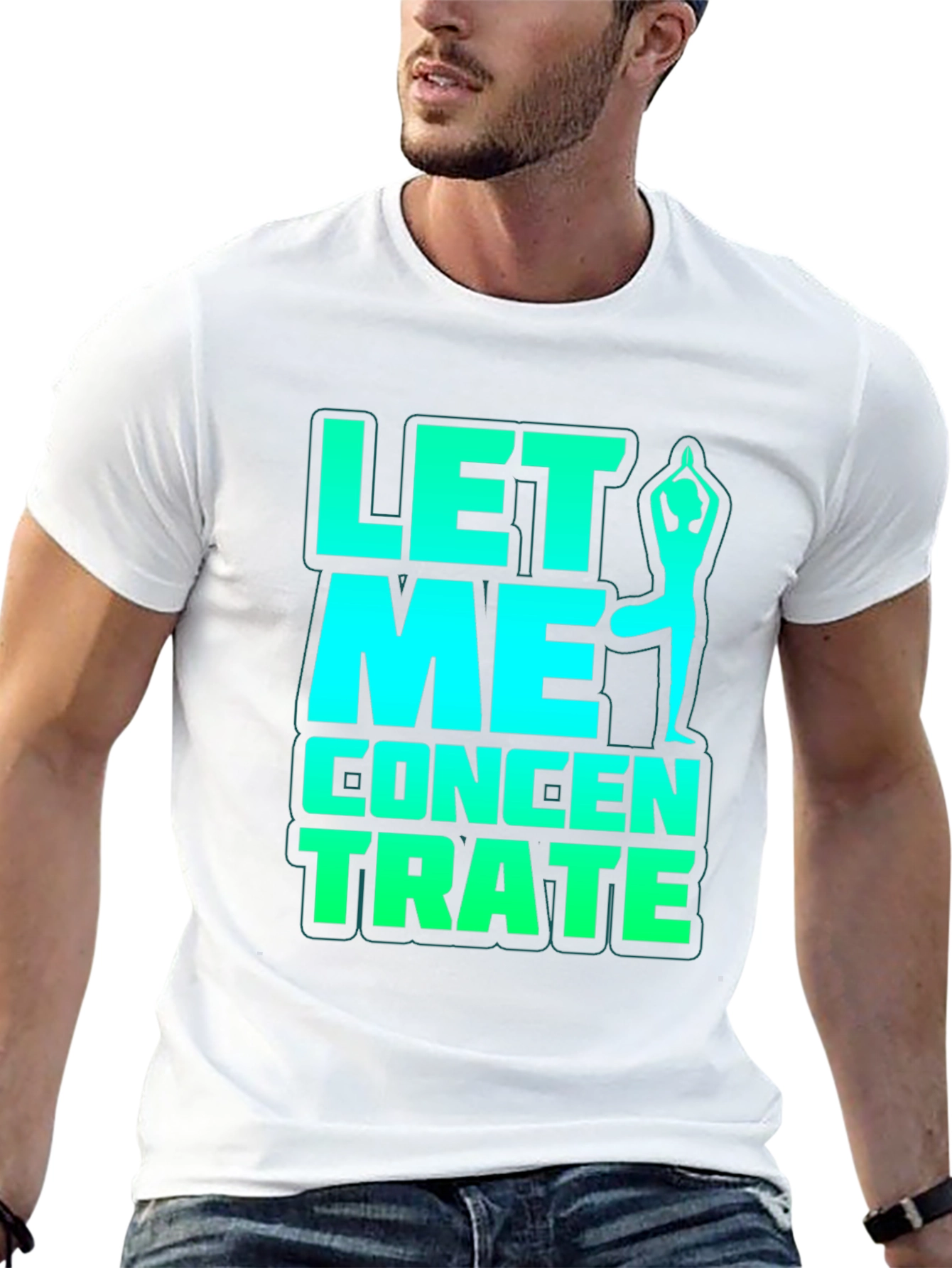 Let Me Concentrate Yoga Pose Graphic Tee