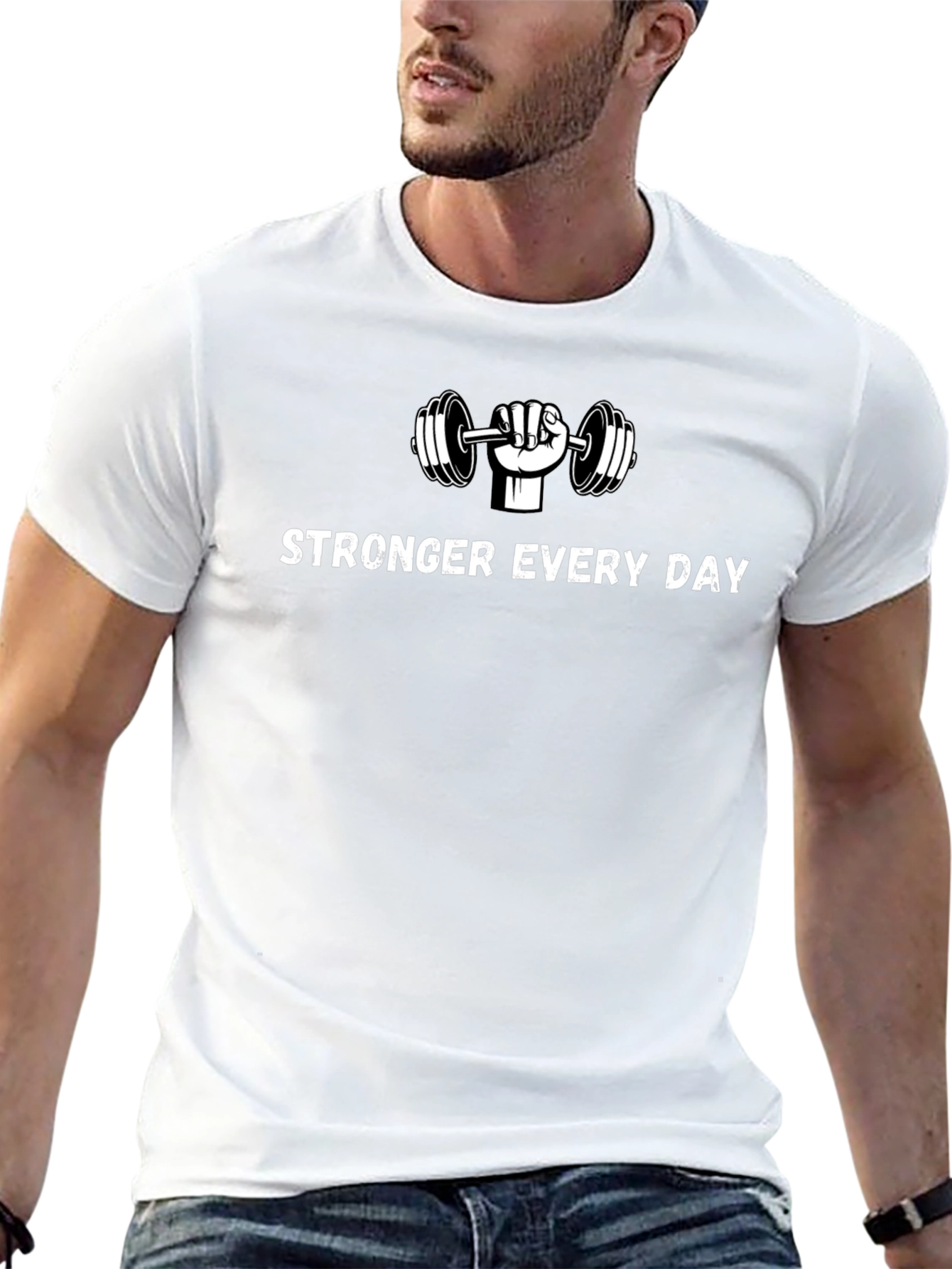 Stronger Every Day Graphic T-Shirt - Black