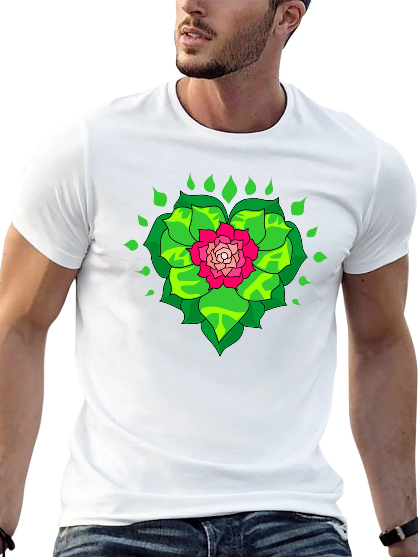 Botanical Blossom Graphic Tee - Black