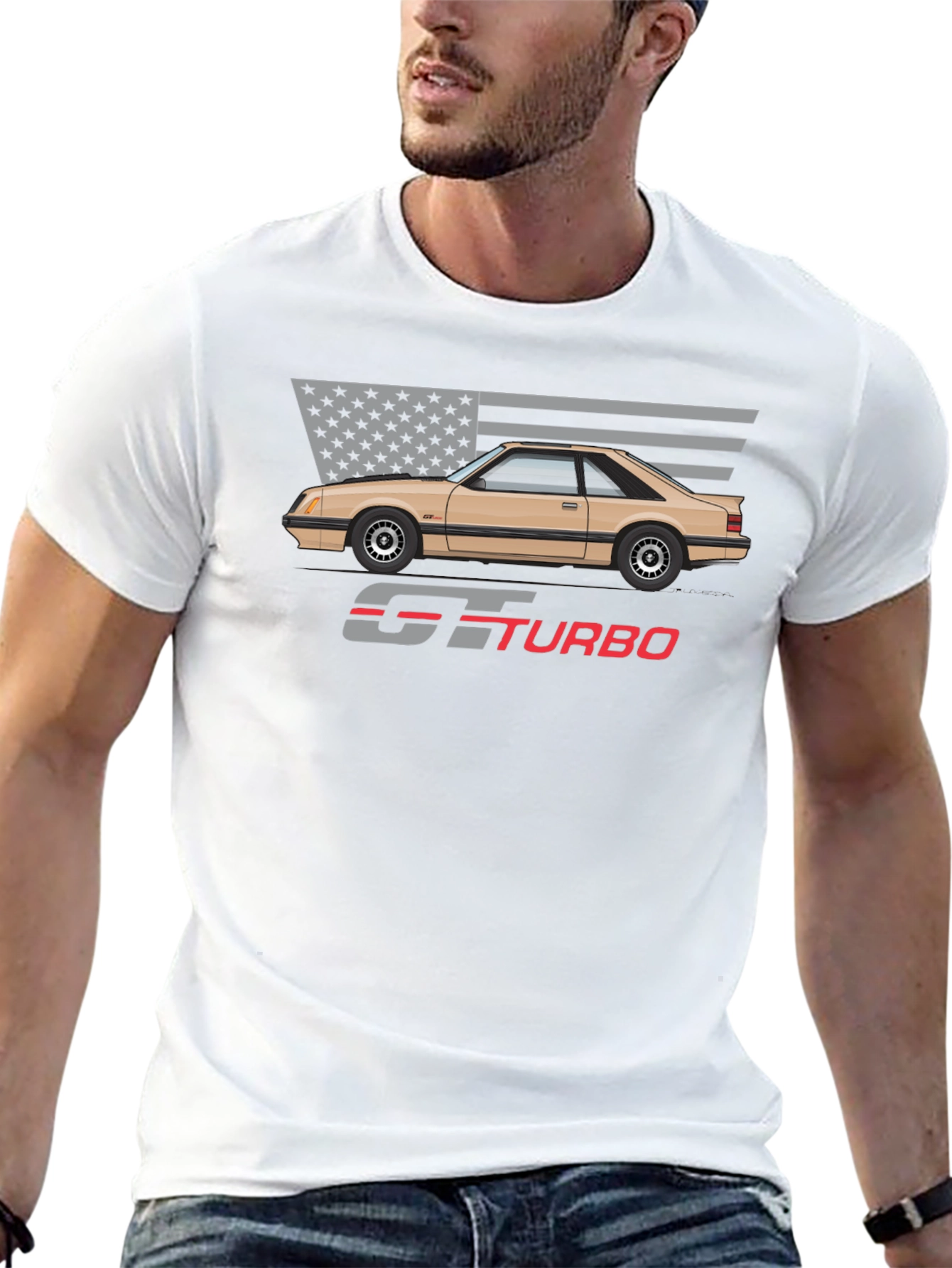 GT Turbo Car T-Shirt - Retro Style