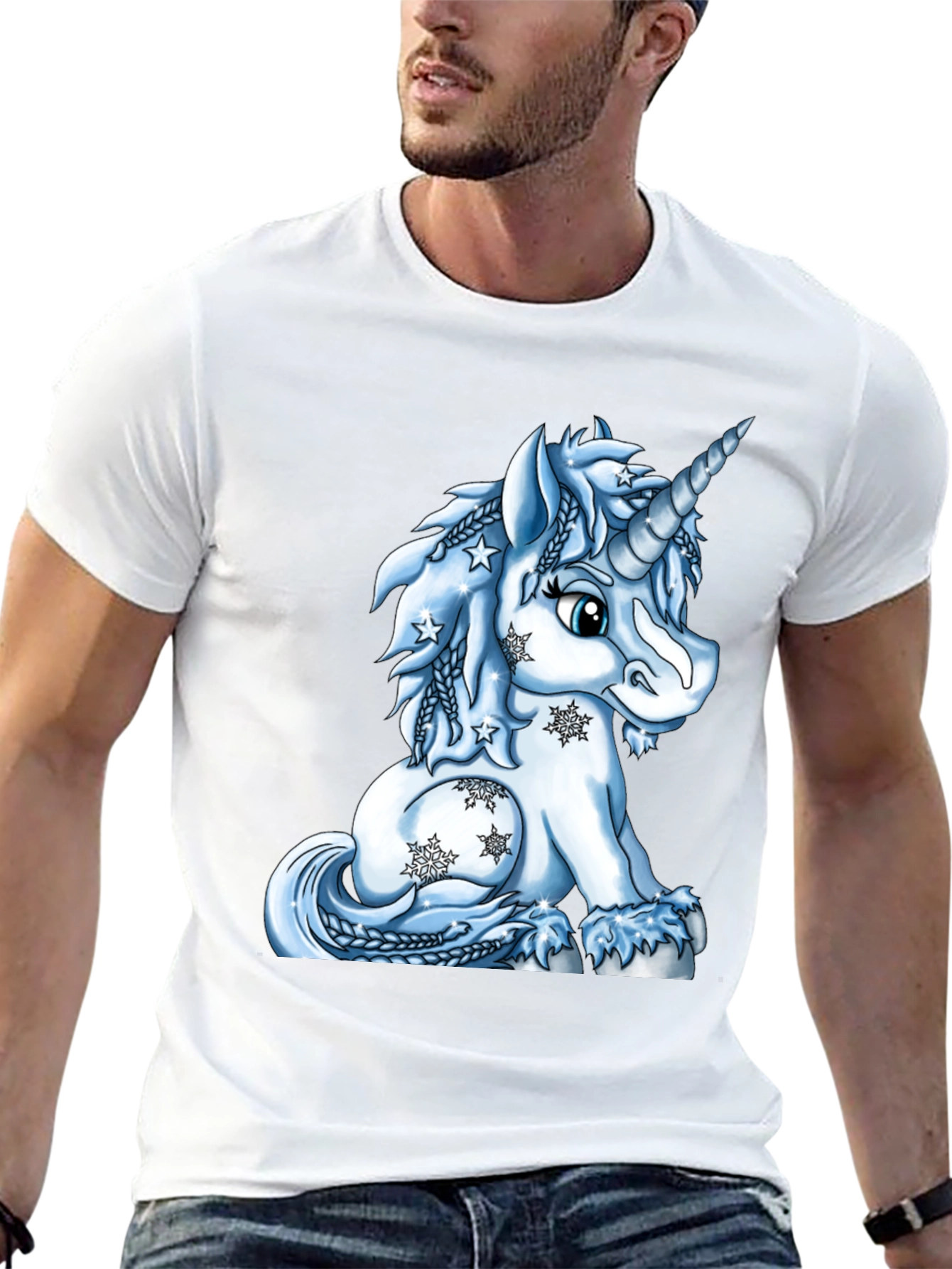 Unicorn Winter T-Shirt - Black