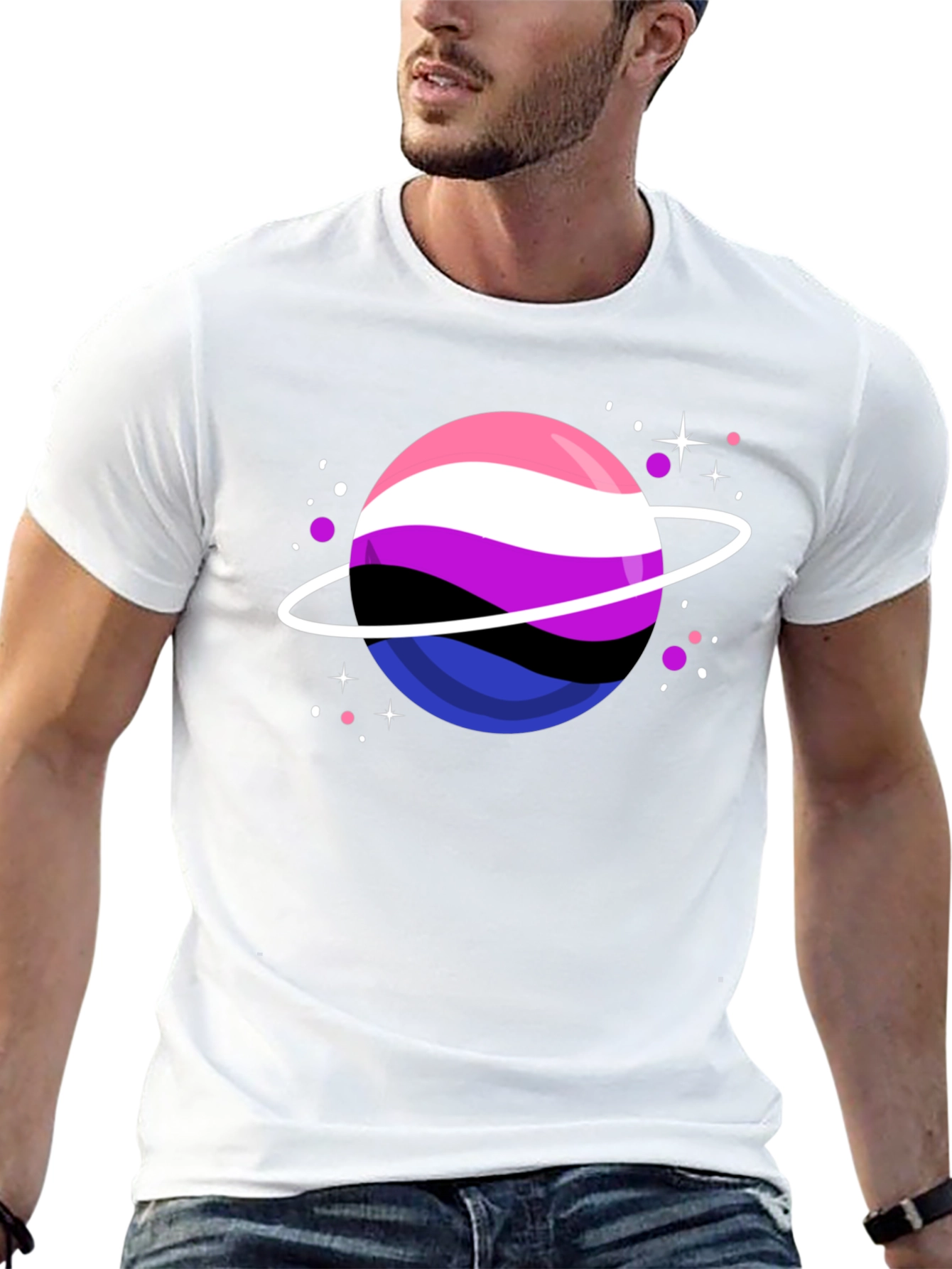 Genderqueer Pride Planet T-Shirt