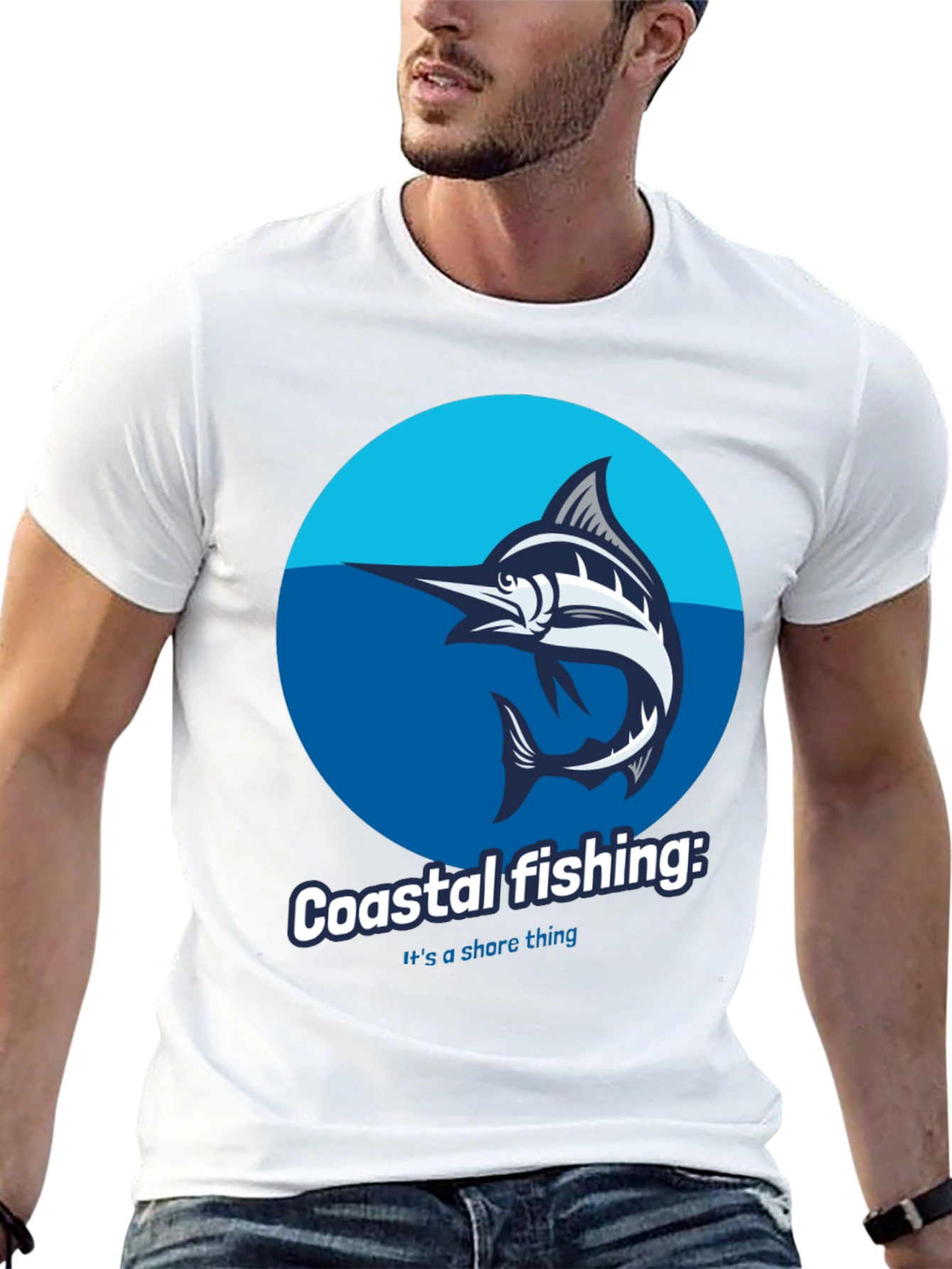 Coastal Fishing Graphic Tee - Shore Thing!