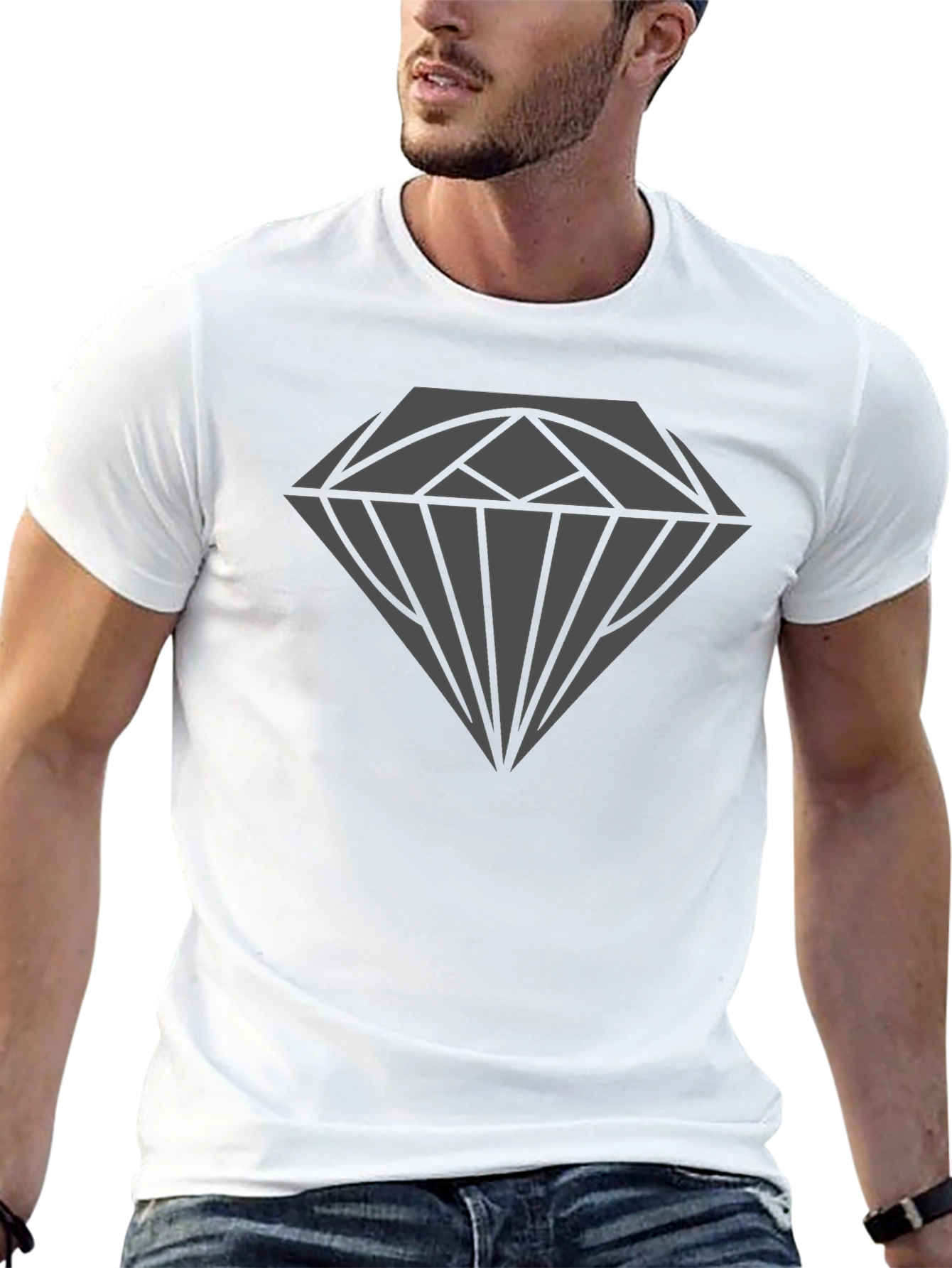 Mens Black Diamond Graphic T-Shirt