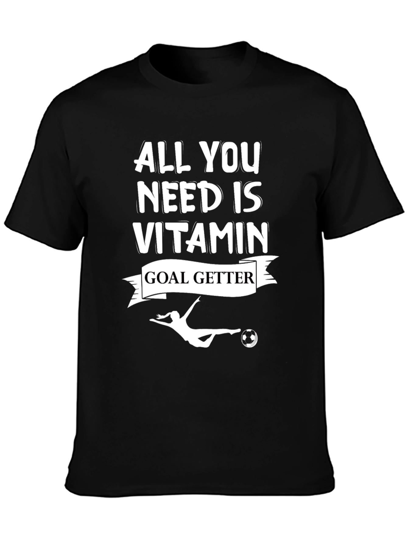 Vitamin Goal Getter Black Graphic Tee