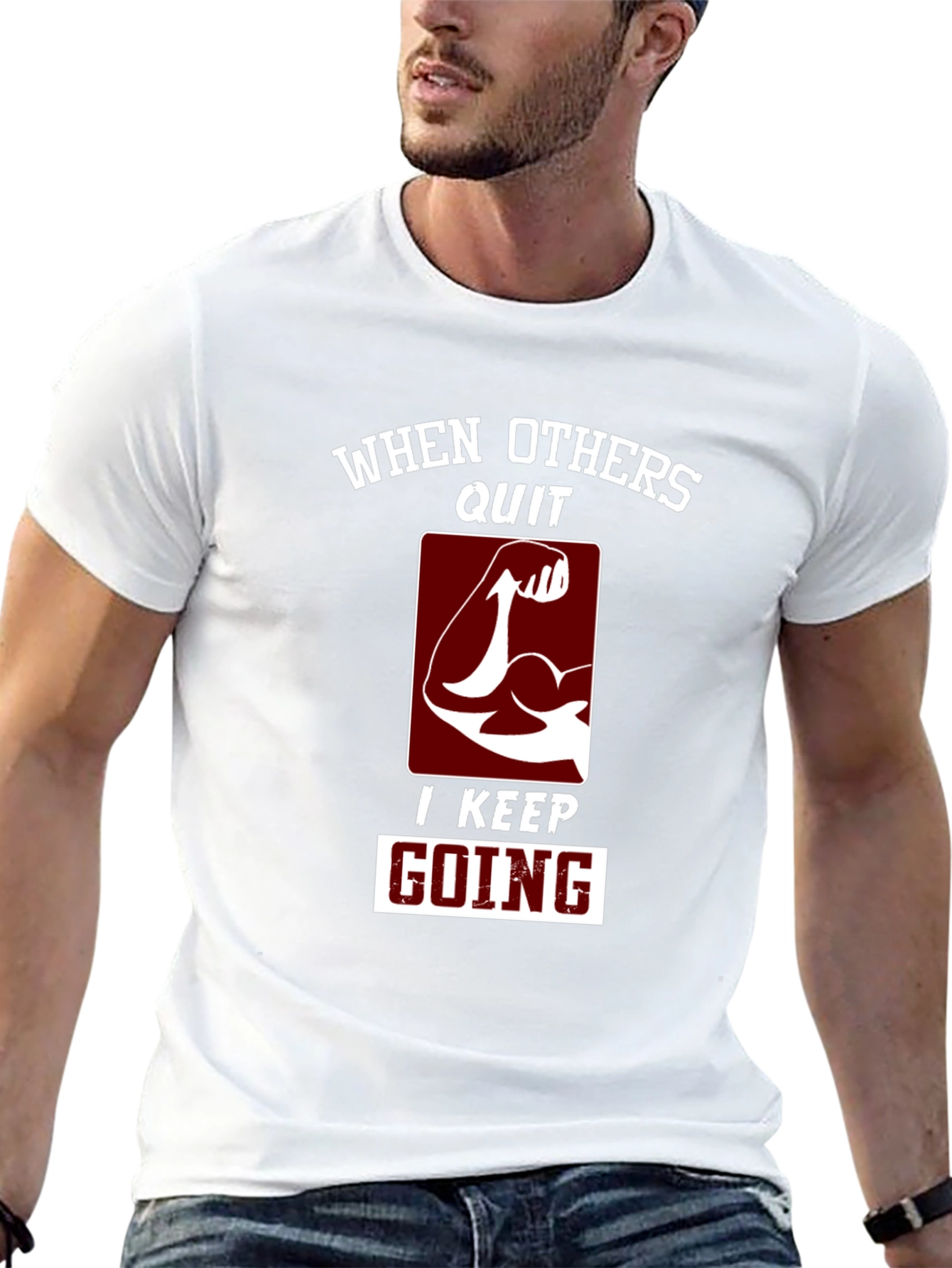 Motivational Graphic T-Shirt - Never Quit!