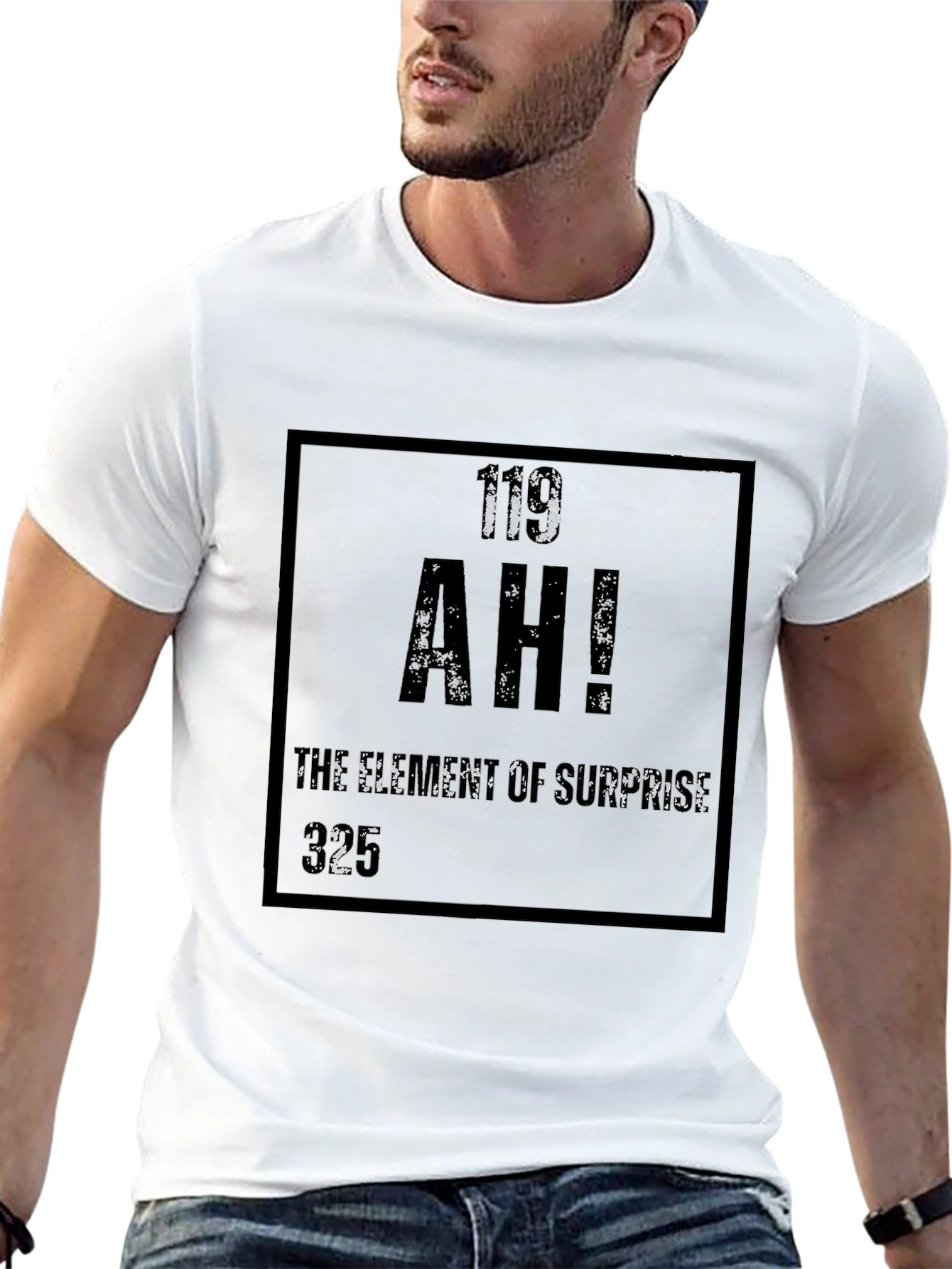 AH! Element of Surprise Funny Graphic T-Shirt