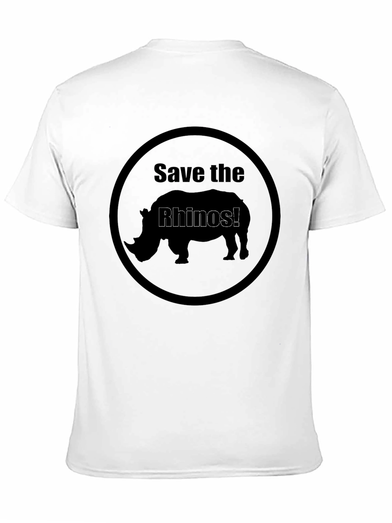 Save the Rhinos! Black T-Shirt