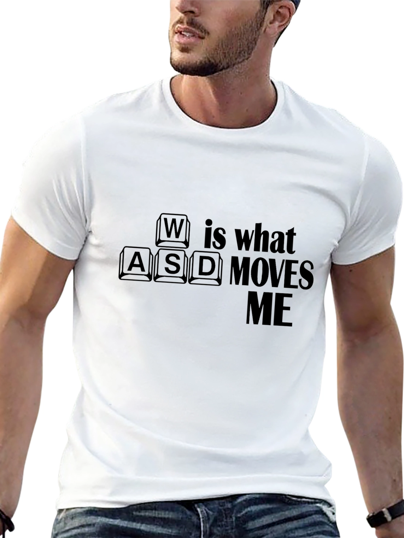Gaming Keyboard Keys T-Shirt - WASD Moves Me