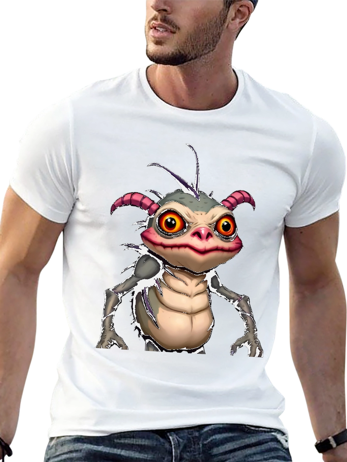 Monster Creature Graphic Tee - Unique Design
