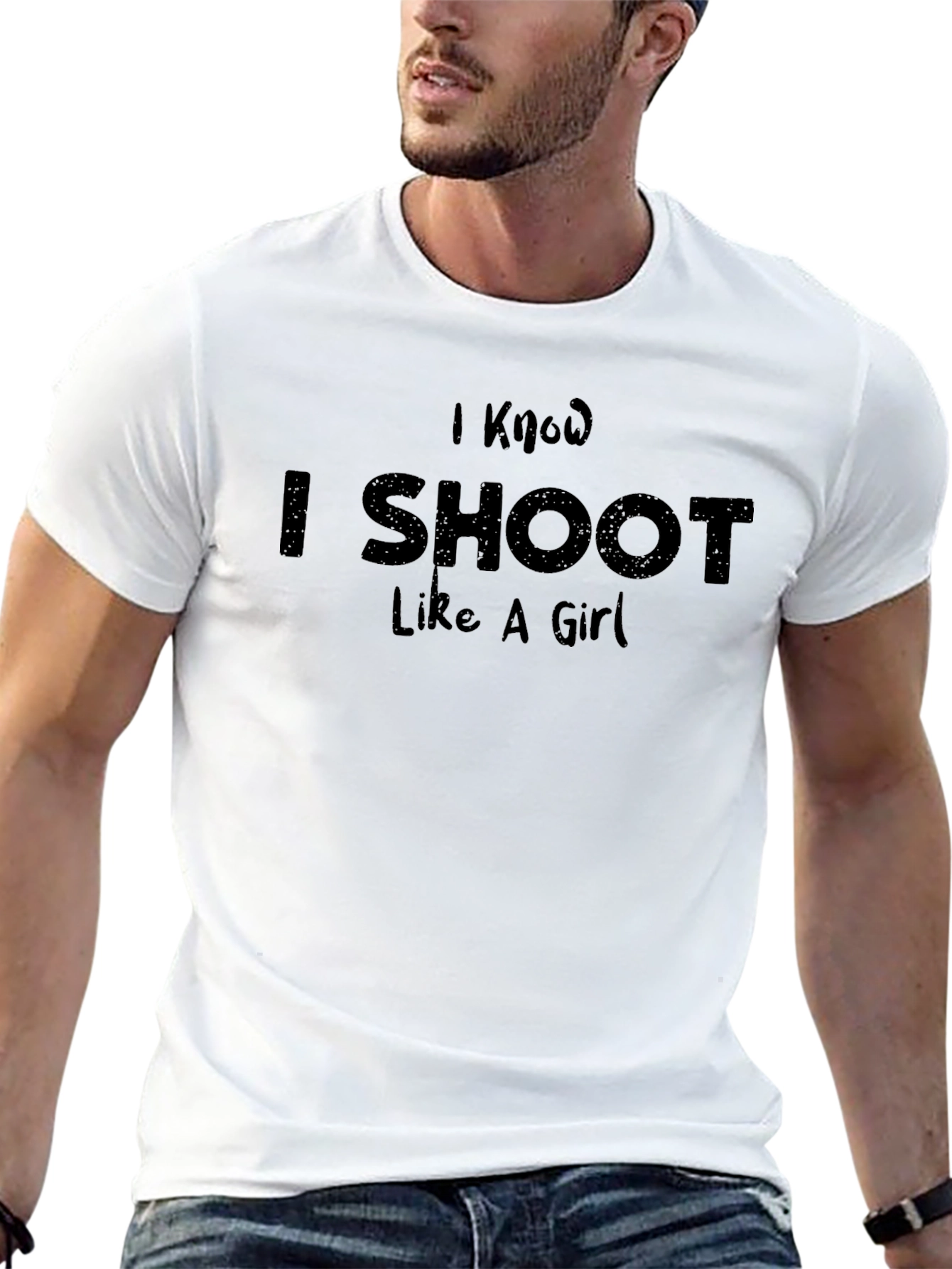 I Shoot Like a Girl Black T-Shirt