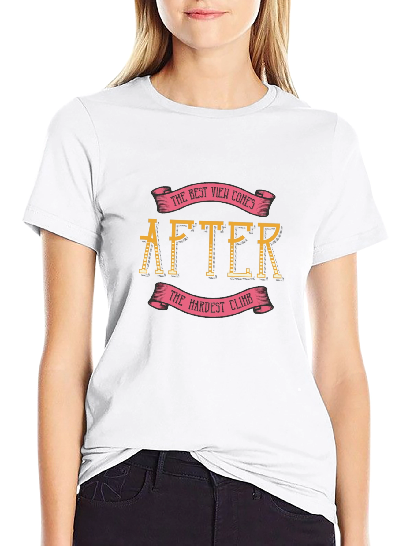 Motivational T-Shirt: The Best View Comes After Climb