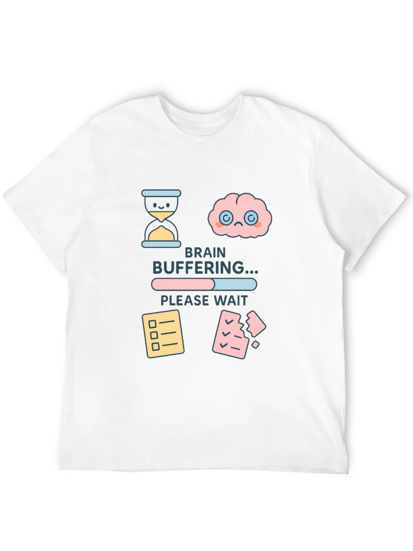 Brain Buffering Funny Graphic T-Shirt