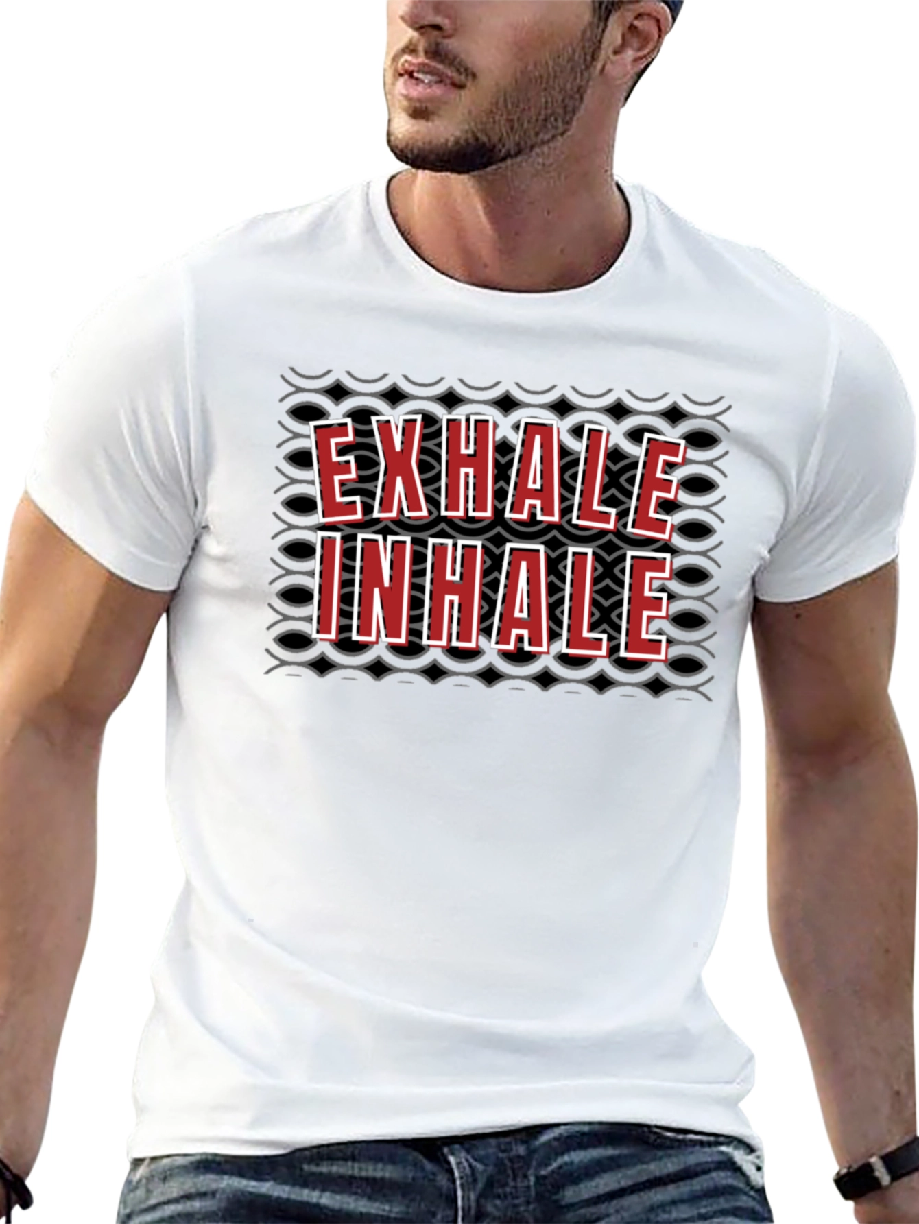 Exhale Inhale Graphic T-Shirt - Breathwork Design