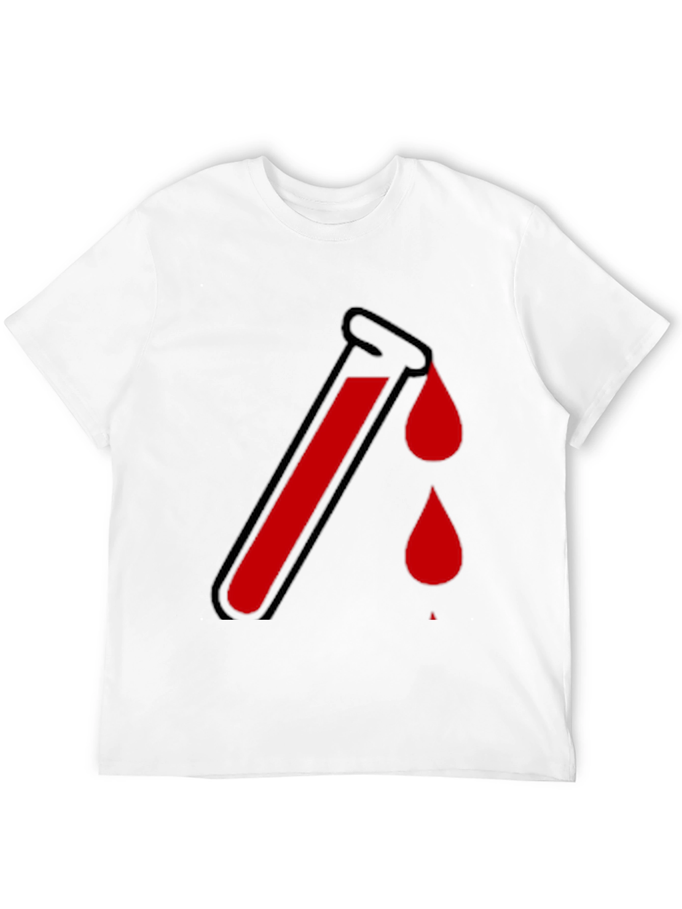 Blood Test Tube Graphic Black Tee - Halloween
