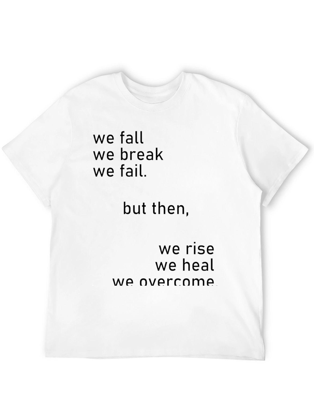 Inspirational Graphic Tee - Fall Rise Overcome