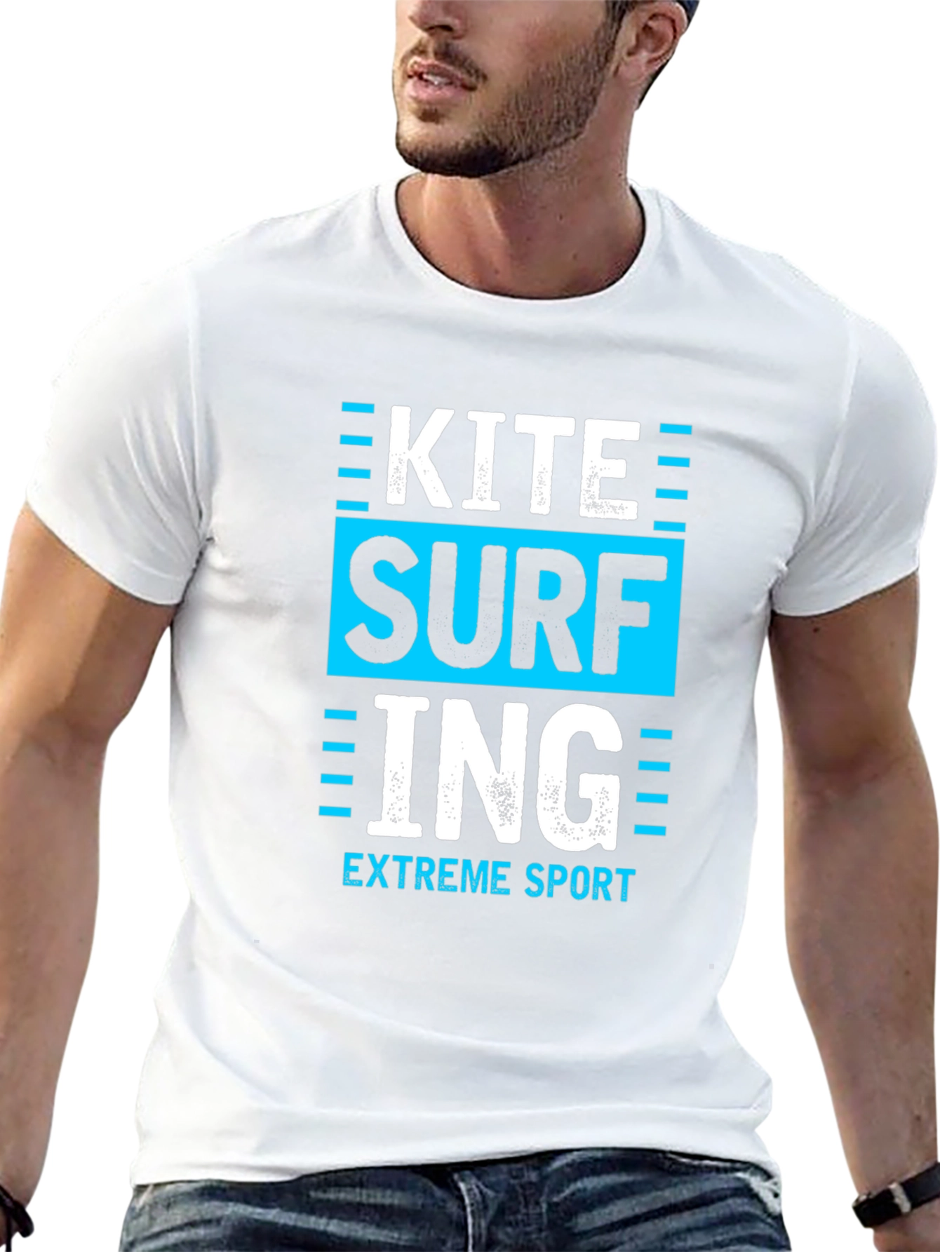 Kite Surfing Extreme Sport Black T-Shirt