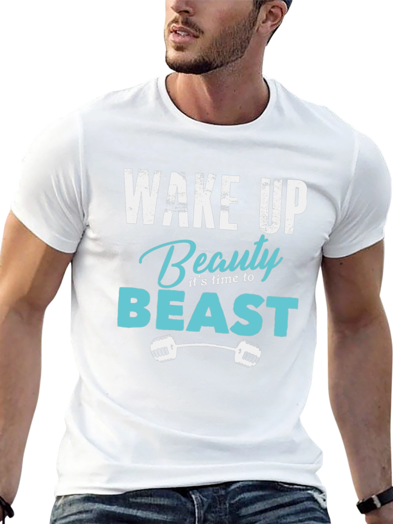 Wake Up Beauty Beast Black Graphic T-Shirt