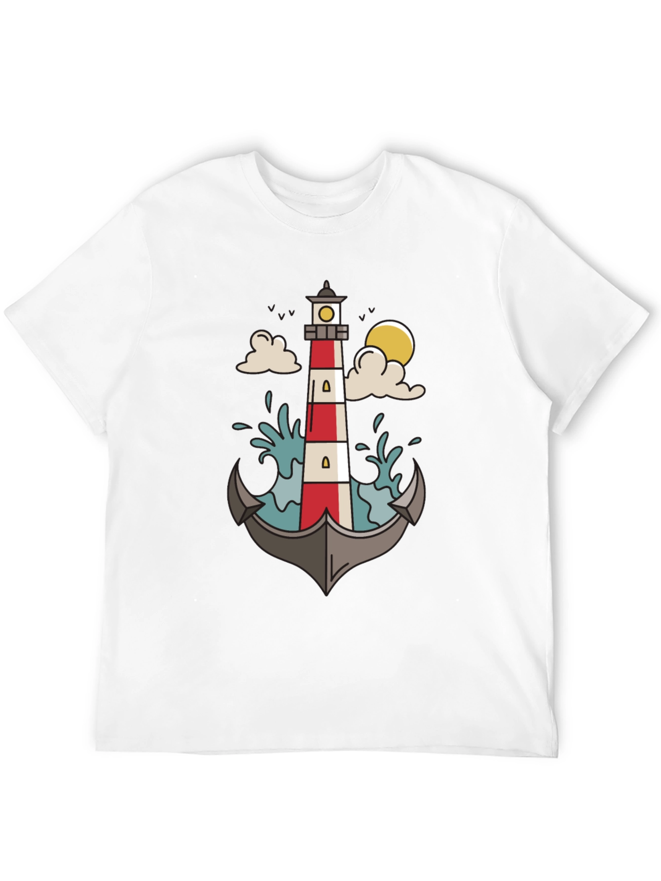 Nautical Lighthouse Anchor Graphic Tee